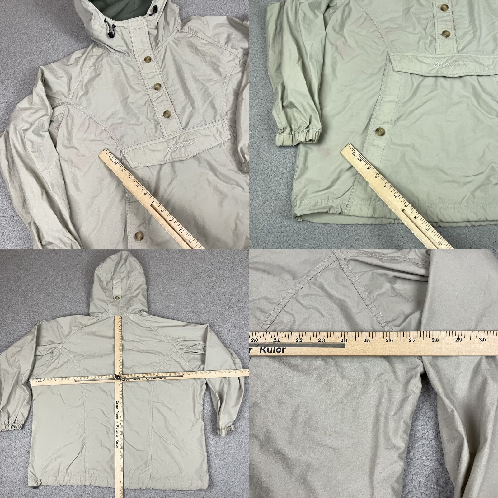 KangaROOS **Columbia Windbreaker Henley Pullover Womens Large Beige** User: **Columbia Windbreaker Henley Pullover Women's Large Beige** Size L / US 10 / IT 46 - 8 Thumbnail