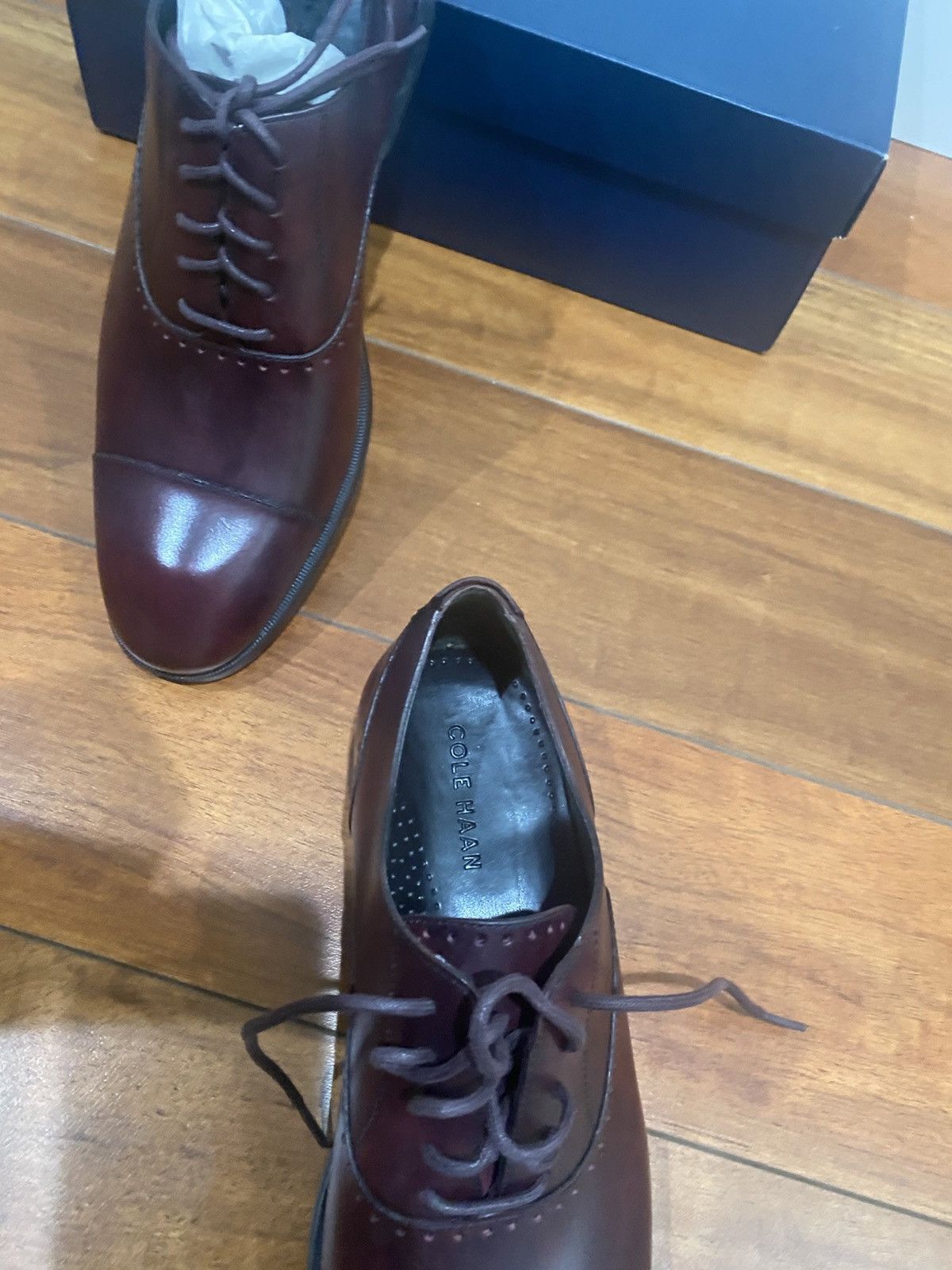 Cole Haan Cole Haan - Cap Toe Oxford - Cordovan - US 9.5 Size US 9.5 / EU 42-43 - 8 Thumbnail