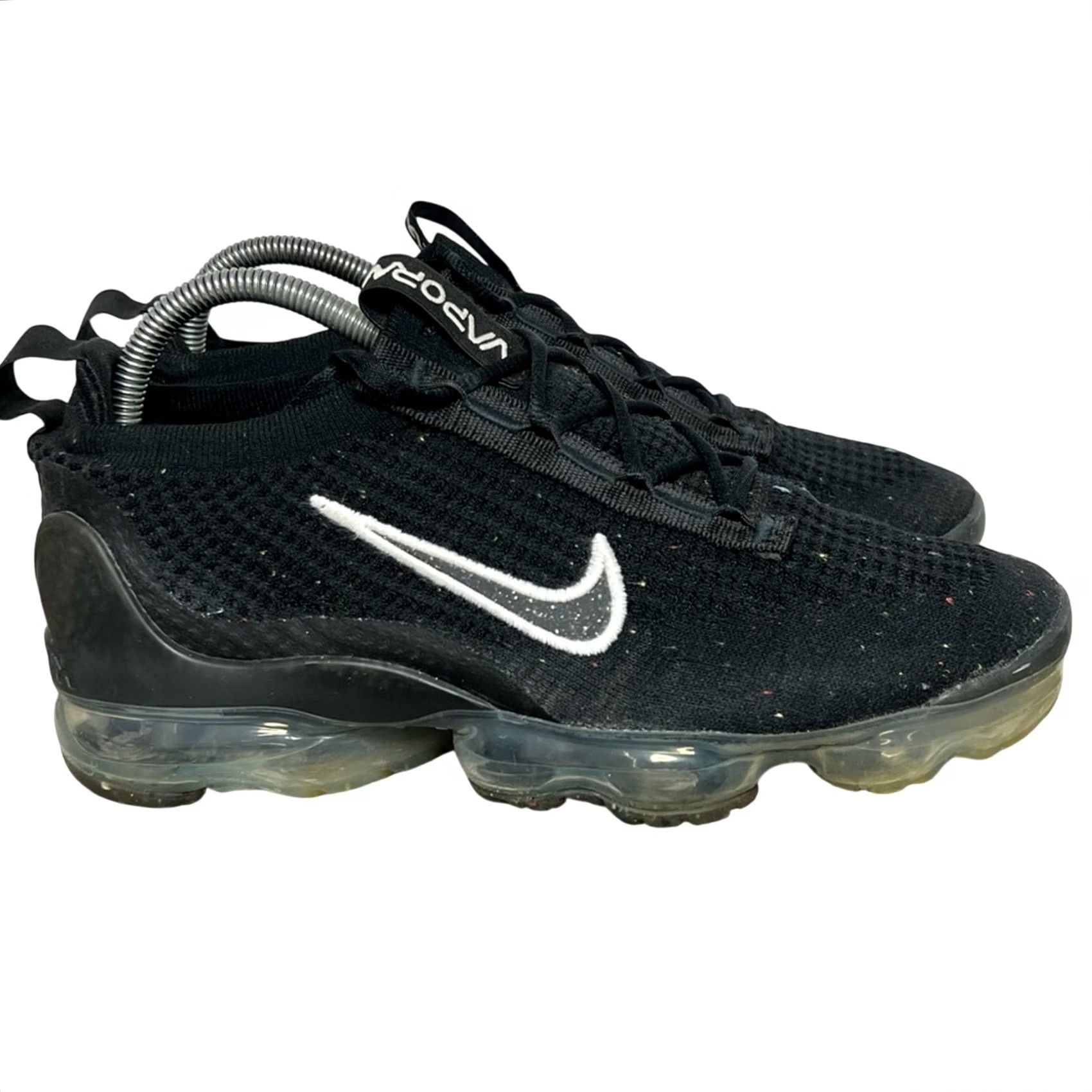 Nike Nike Air Vapormax 2021 FK Flyknit Black Silver White DC4112-002 Womens 8.5 Size ONE SIZE - 2 Thumbnail