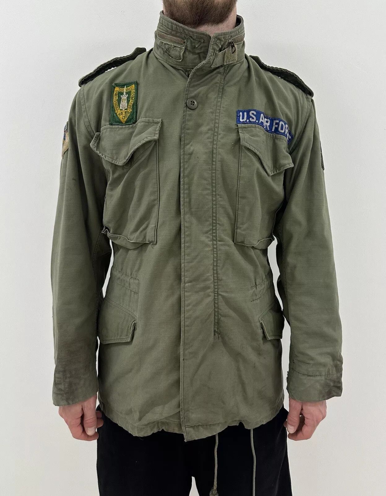 Vintage Vintage 1970s US Air Force Jacket M65 Scovill Zip Army Size US S / EU 44-46 / 1 - 1 Thumbnail