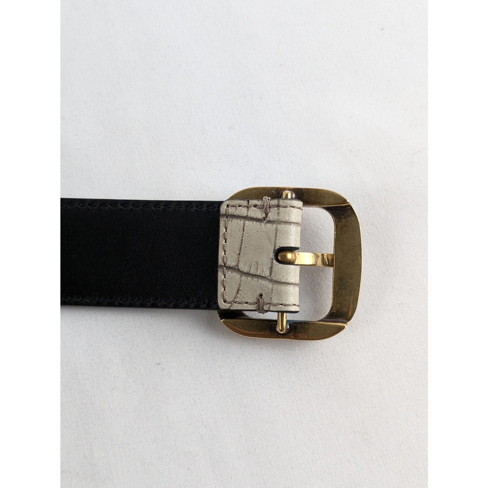 Tom Ford o1rshd1 Q:2 / Size: 100cm / Men's Leather Belt in Beige Size 38 - 6 Thumbnail