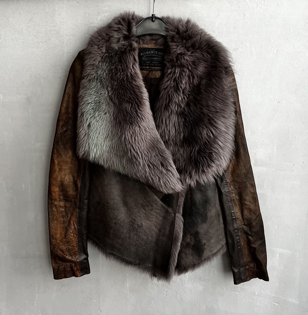 Allsaints × Hysteric Glamour AllSaints MURES Sheepskin Shearling Leather Jacket Size M / US 6-8 / IT 42-44 - 3 Thumbnail