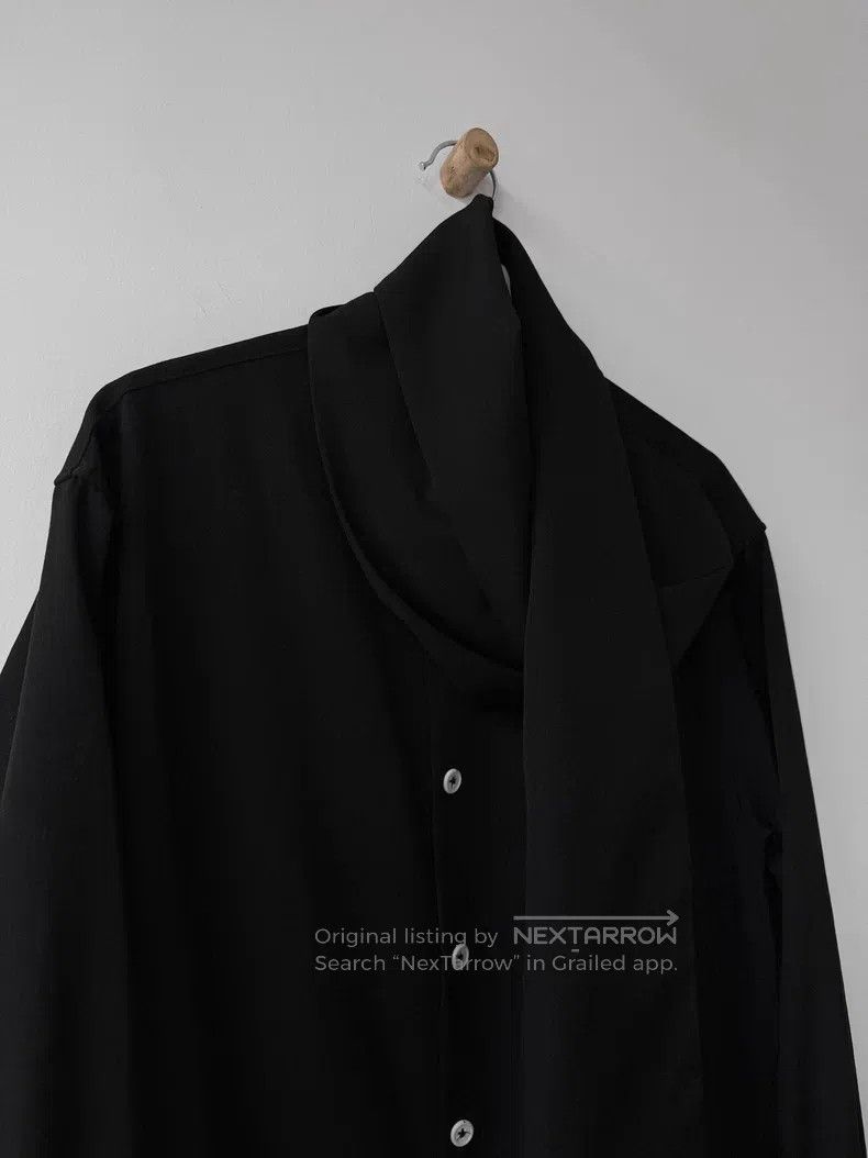Yohji Yamamoto Yohji Yamamoto 19AW Show White Button Ribbon Shirt Size US M / EU 48-50 / 2 - 7 Thumbnail