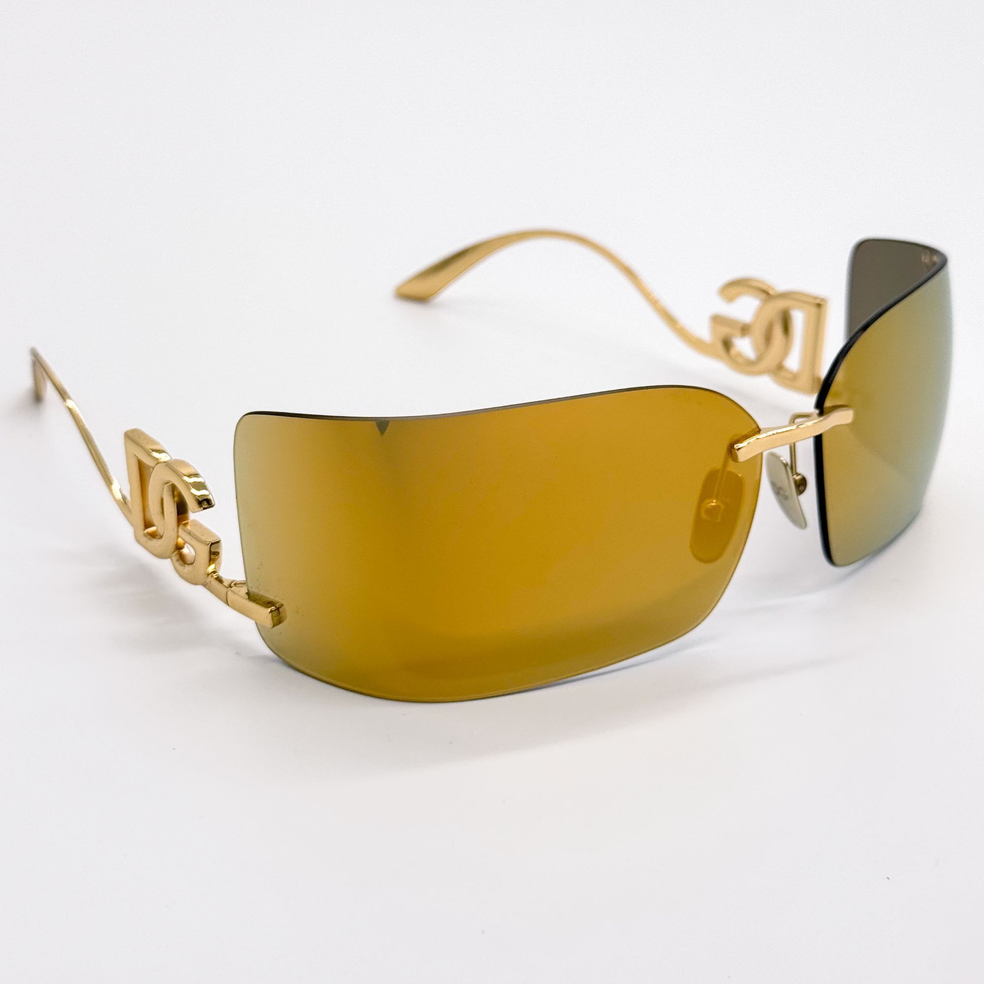 Dolce & Gabbana NEW DG2319 02/5A DOLCE&GABBANA GOLD SHIELD SUNGLASSES DG2319 Size ONE SIZE - 5 Thumbnail