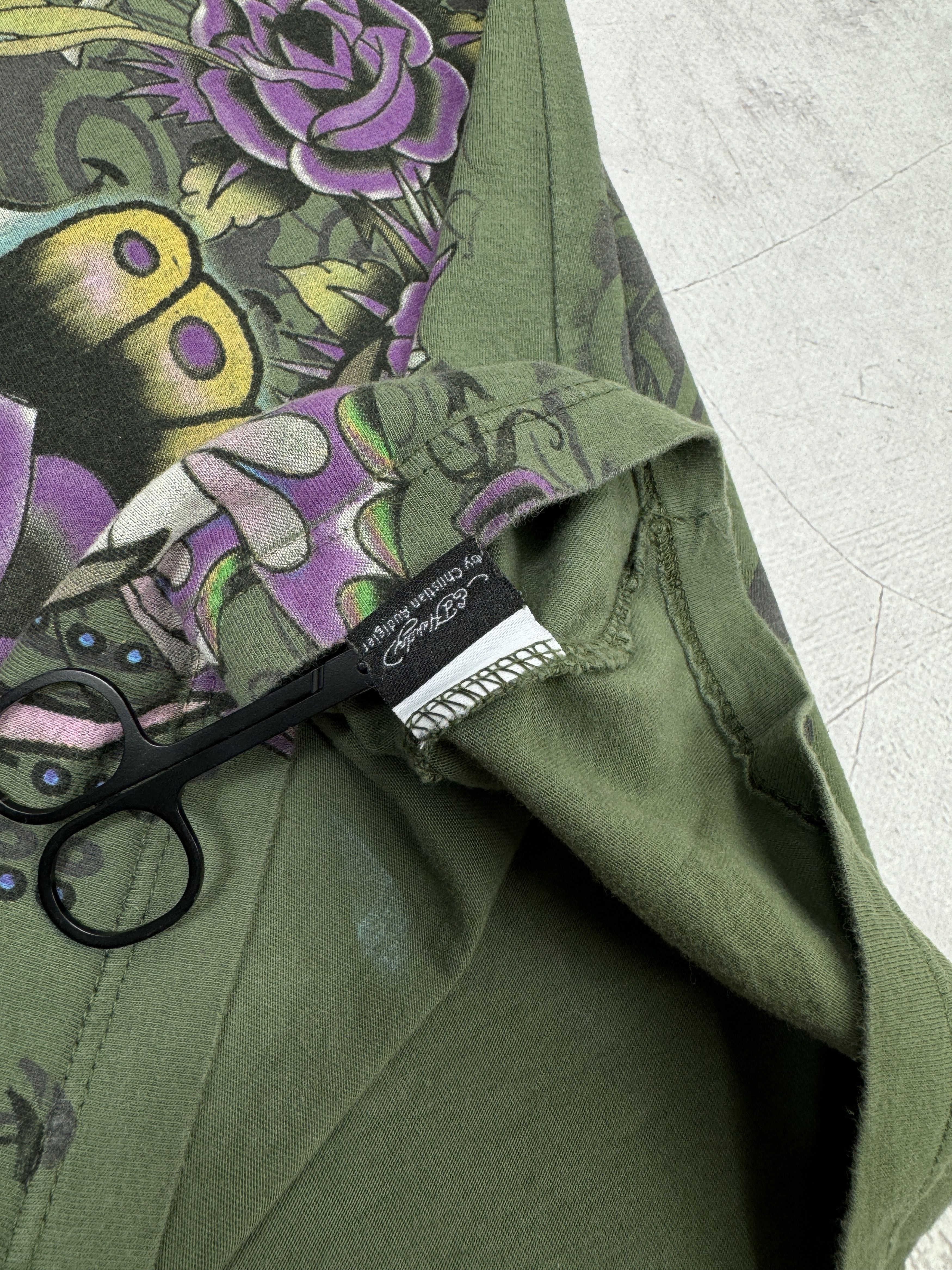 Christian Audigier × Ed Hardy Ed Hardy Mini Dress Tunica Love and Roses Skull & Bird Size S / US 4 / IT 40 - 16 Thumbnail
