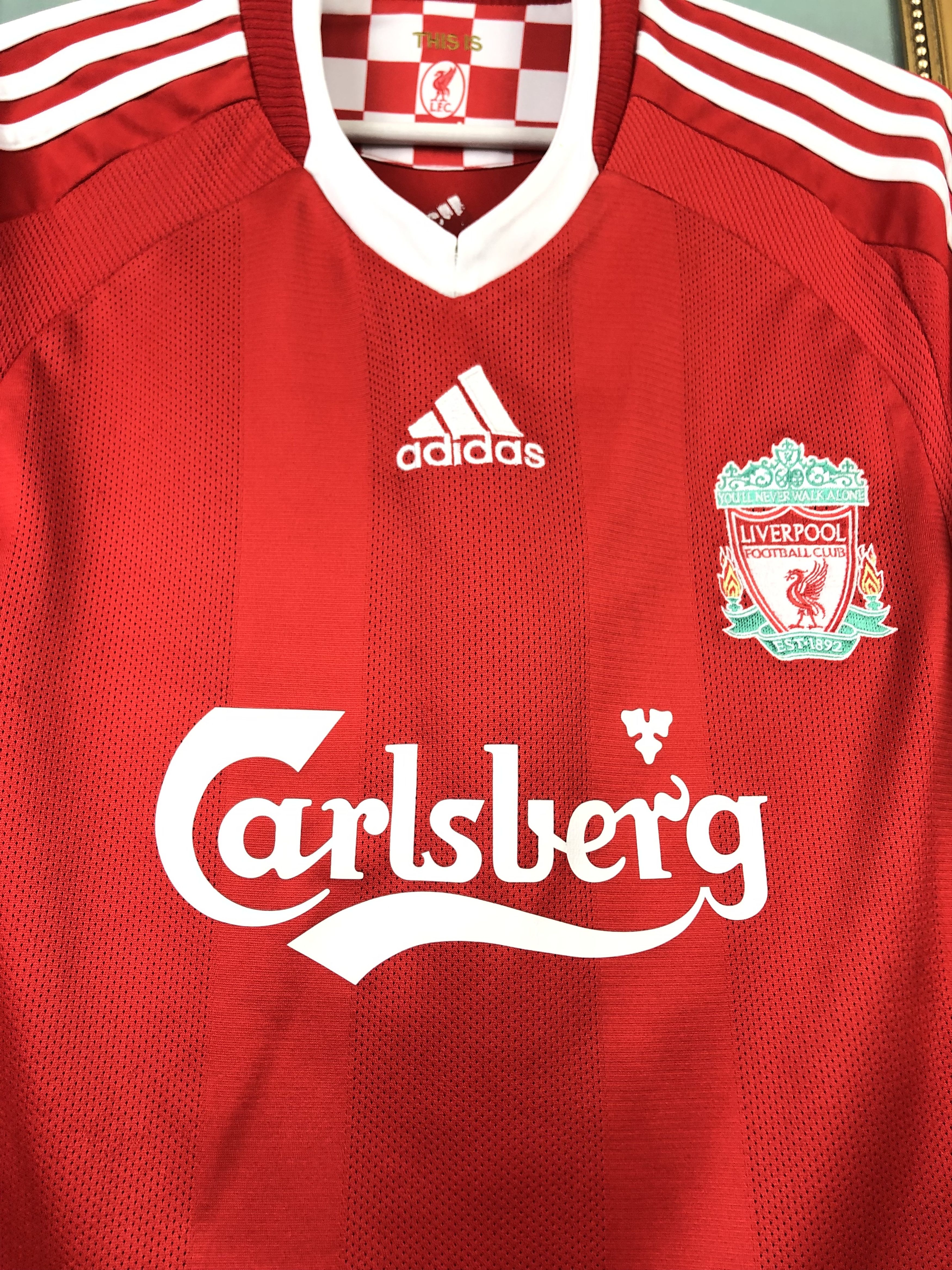 Vintage Liverpool football shirt 2008 Soccer #8 Gerrard Jersey Rare Size US M / EU 48-50 / 2 - 6 Thumbnail