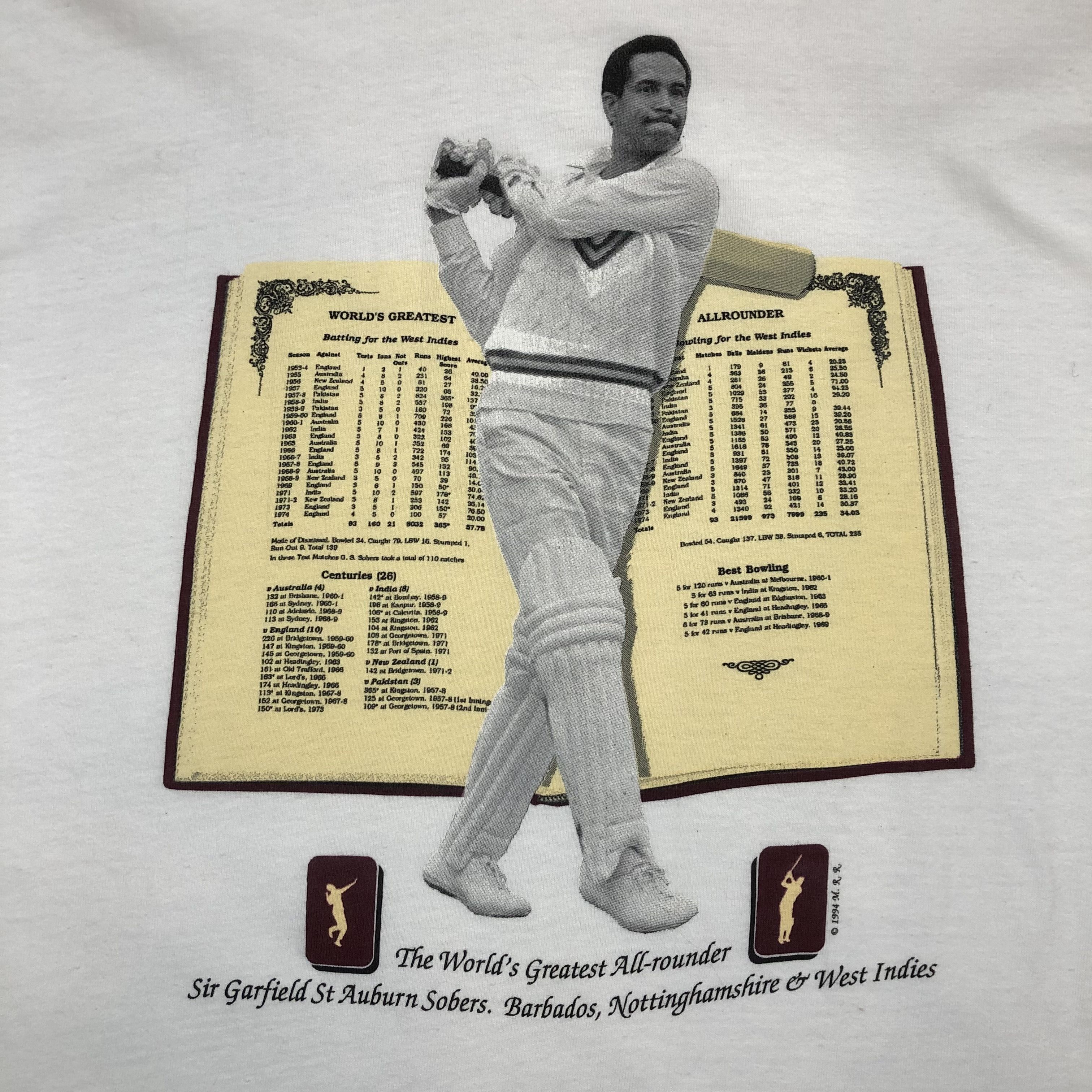 Vintage 1994 Cricket Worlds Greatest Allrounder Tee Size US XL / EU 56 / 4 - 2 Thumbnail
