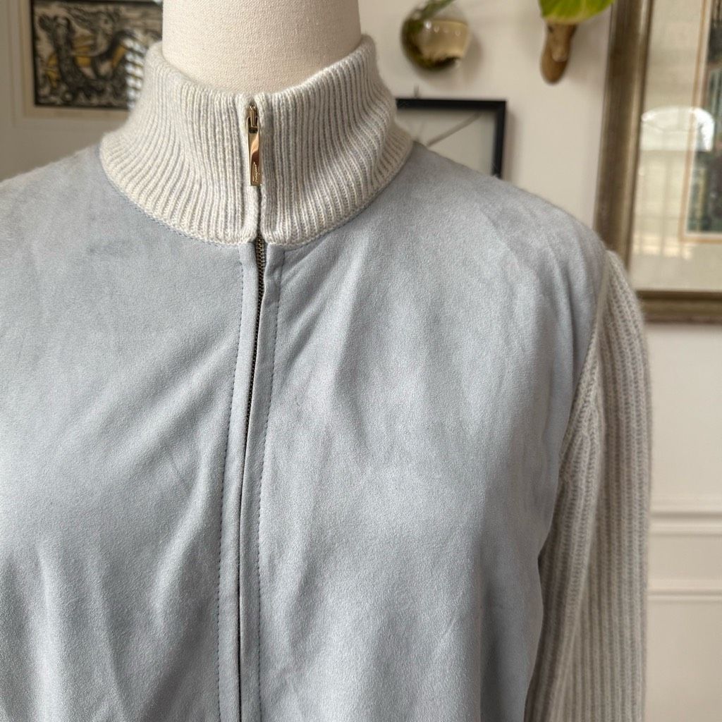 Salvatore Ferragamo Salvatore Ferragamo Wool Cashmere and Sueded Leather Full Zi Size L / US 10 / IT 46 - 3 Thumbnail