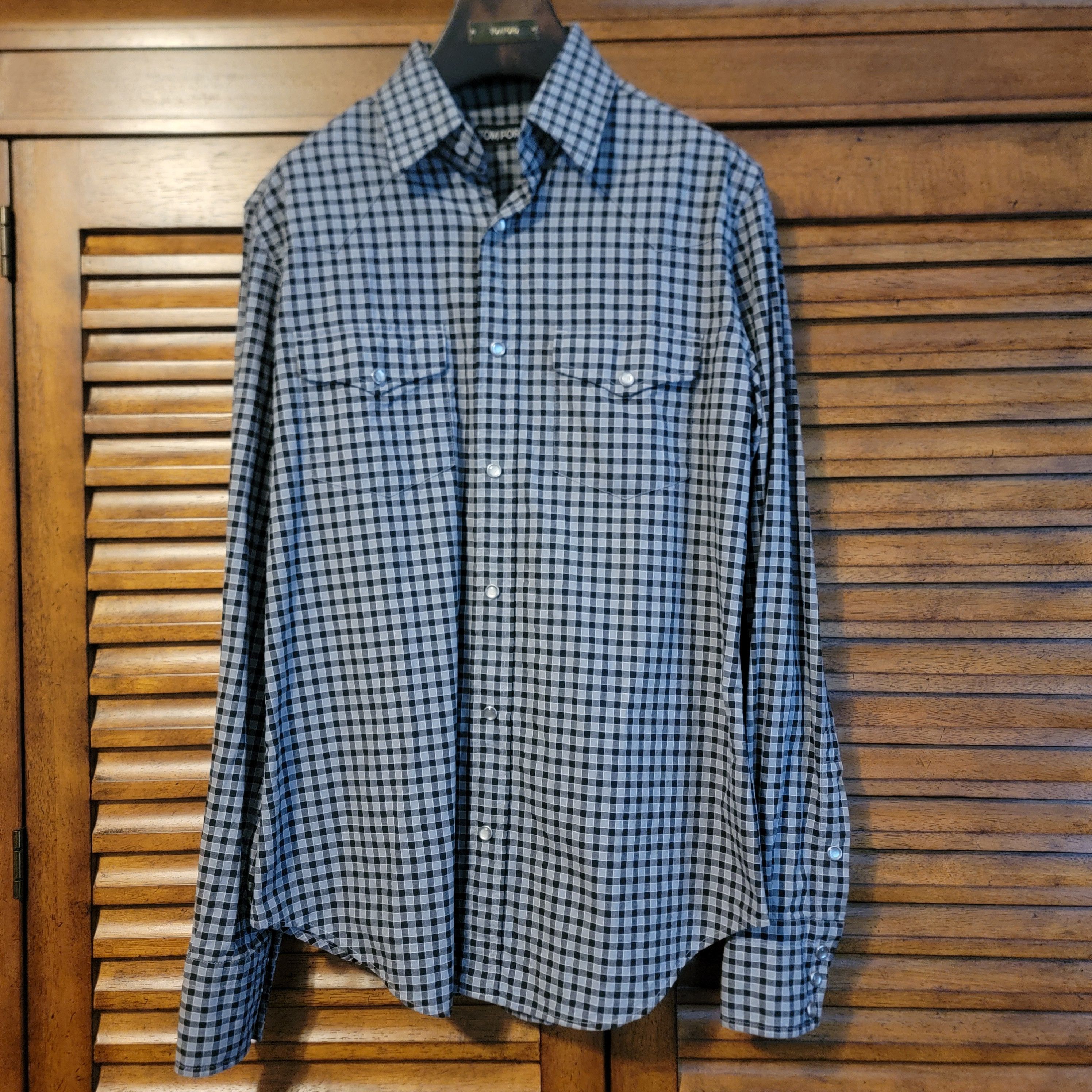Tom Ford TOM FORD MENS Western Shirt 40x 15.75 SIZE Size US M / EU 48-50 / 2 - 2 Thumbnail