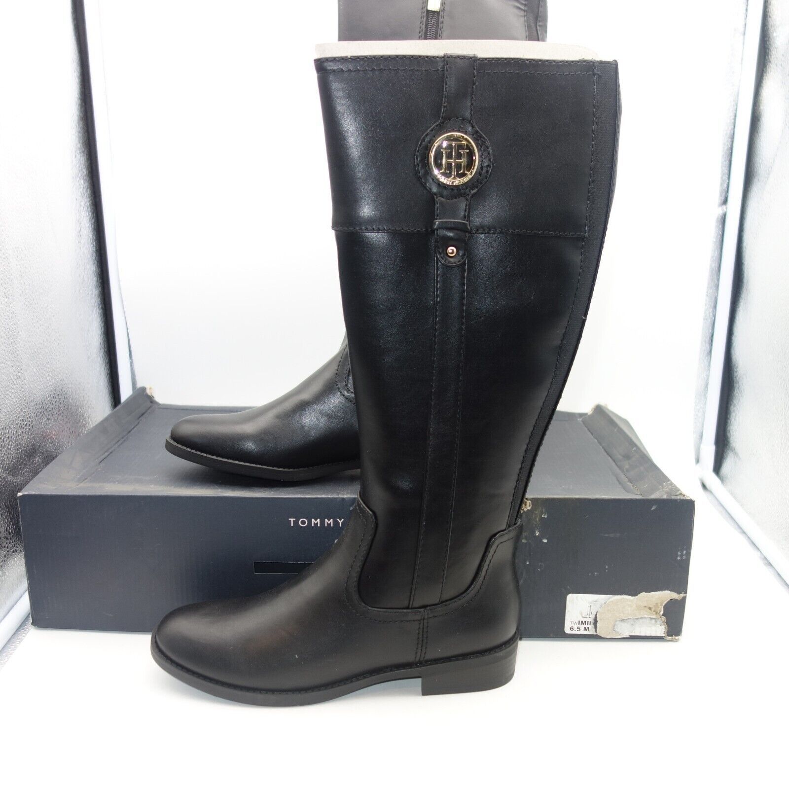 Tommy Hilfiger NEW Tommy Hilfiger Imina Black Knee High Riding Boot Size US 6.5 / IT 36.5 - 2 Thumbnail
