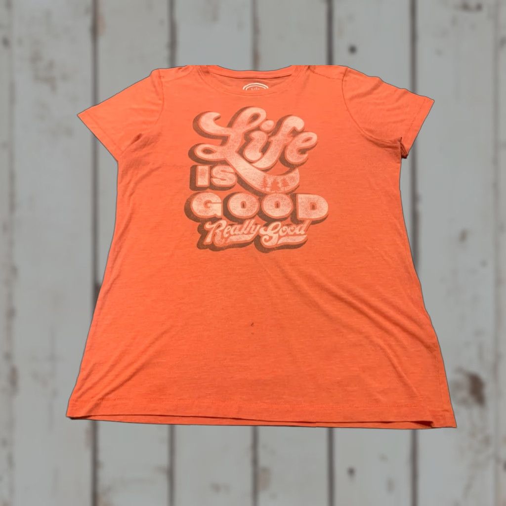 Life is Good VINTAGE Life is Good Women's T-Shirt Retro Peach Medium Size M / US 6-8 / IT 42-44 - 1 Thumbnail