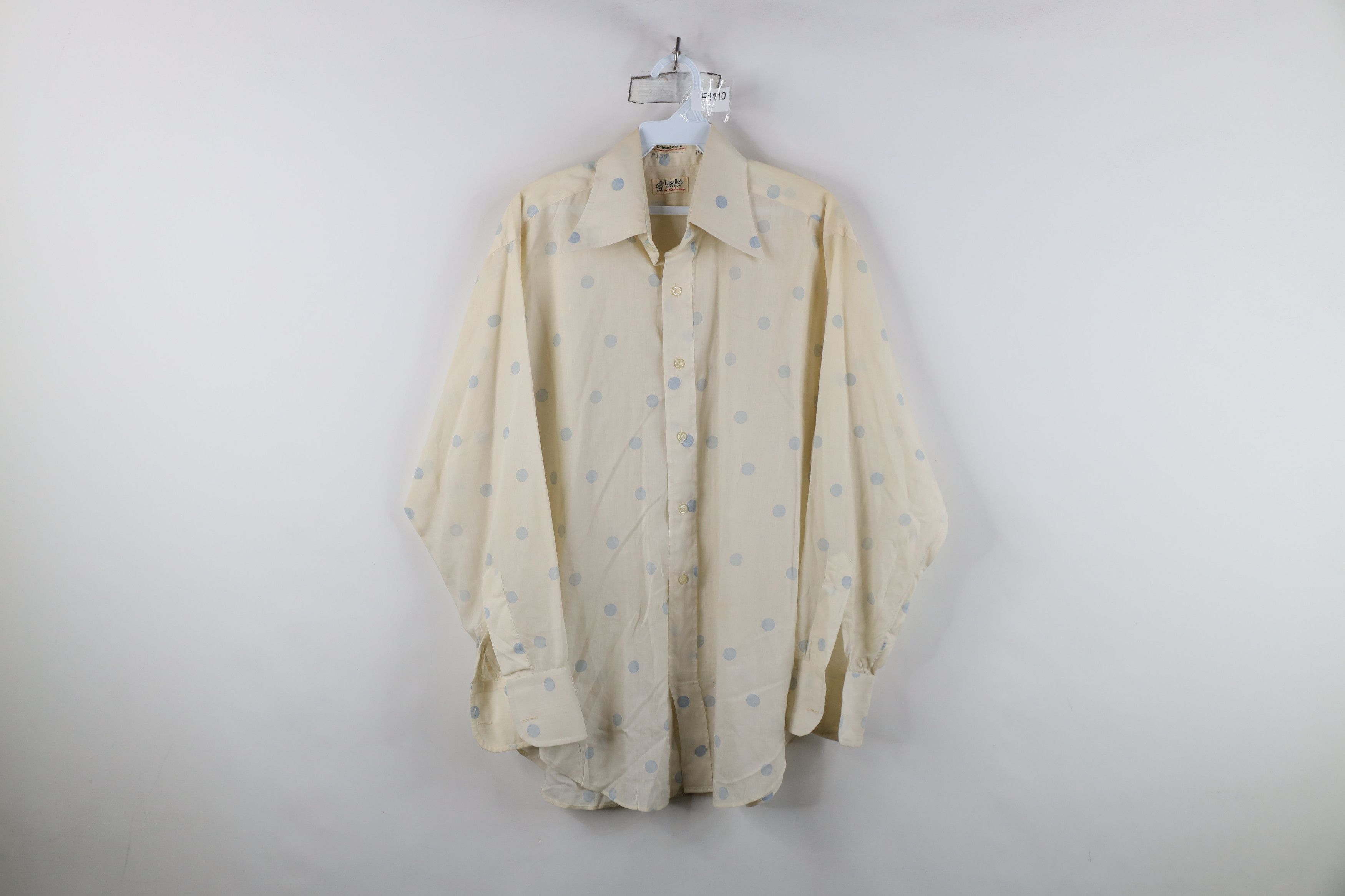 Vintage Vintage 60s Streetwear Polka Dot Collared Button Shirt USA Size US M / EU 48-50 / 2 - 1 Thumbnail