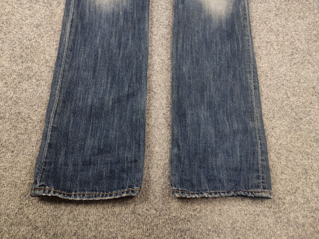 Japanese Brand Vintage Coil Y2K Style Opium Flared Distressed denim Jeans Size 26" / US 2 / IT 38 - 9 Thumbnail