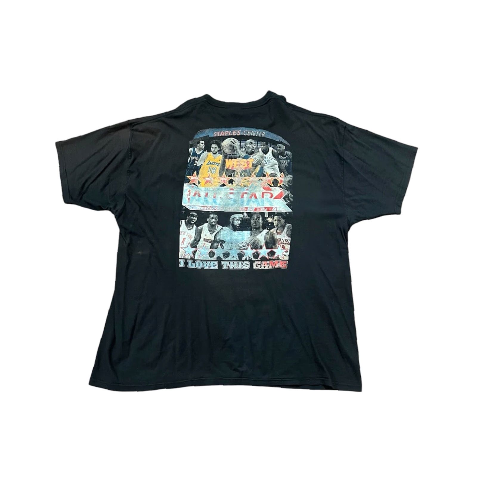 NBA VINTAGE NBA All Stars Kobe Bryant 2011 T-Shirt 2XL Black Men Short Sleeve Lakers Pau Gasol Lebron James Kevin Durant Carmelo Anthony Rap Tee Size US XXL / EU 58 / 5 - 1 Thumbnail