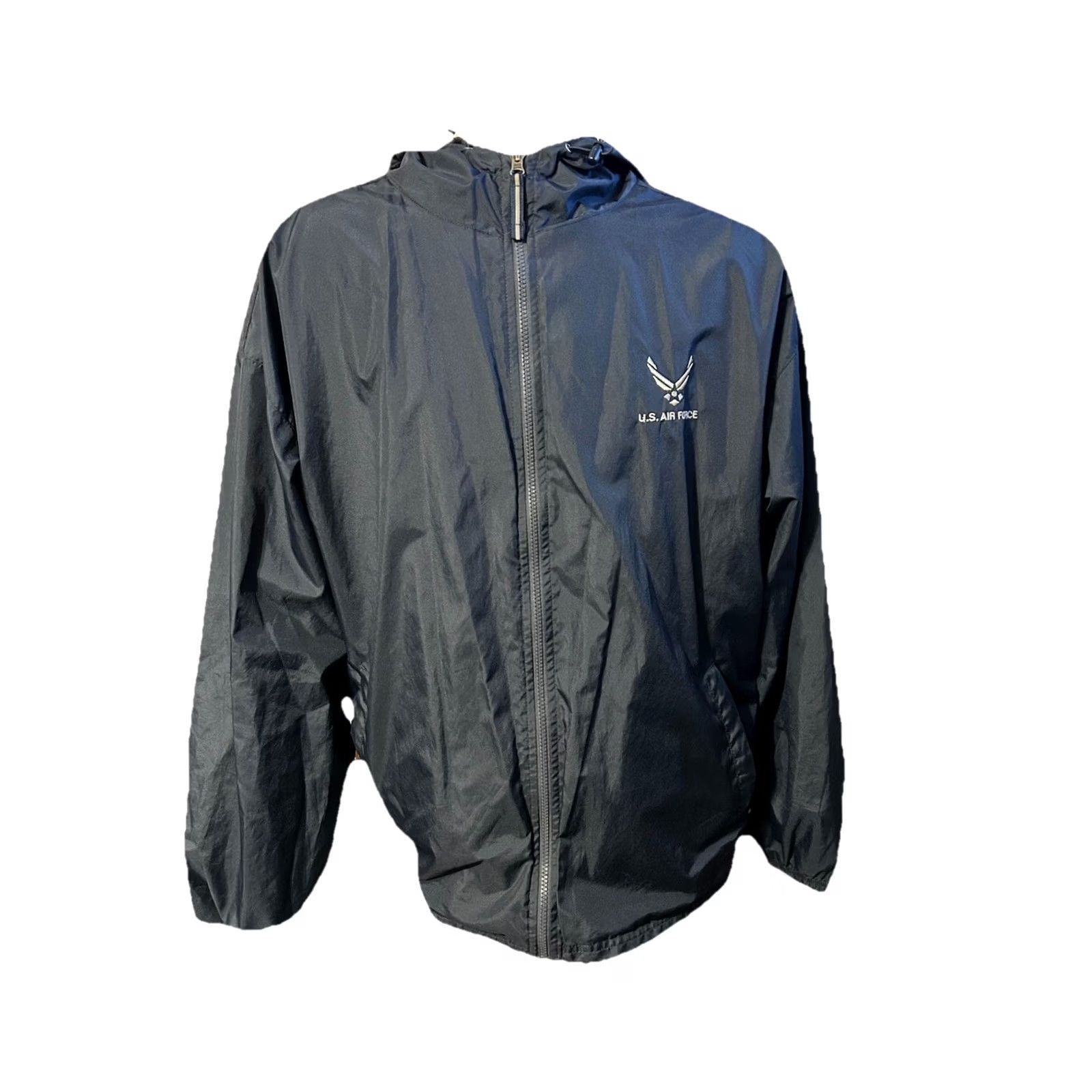Vintage VINTAGE U.S. Air Force Full Zip Jacket Hood Mens Large Navy Blue Zip Pockets VTG 2000s Size US L / EU 52-54 / 3 - 2 Thumbnail