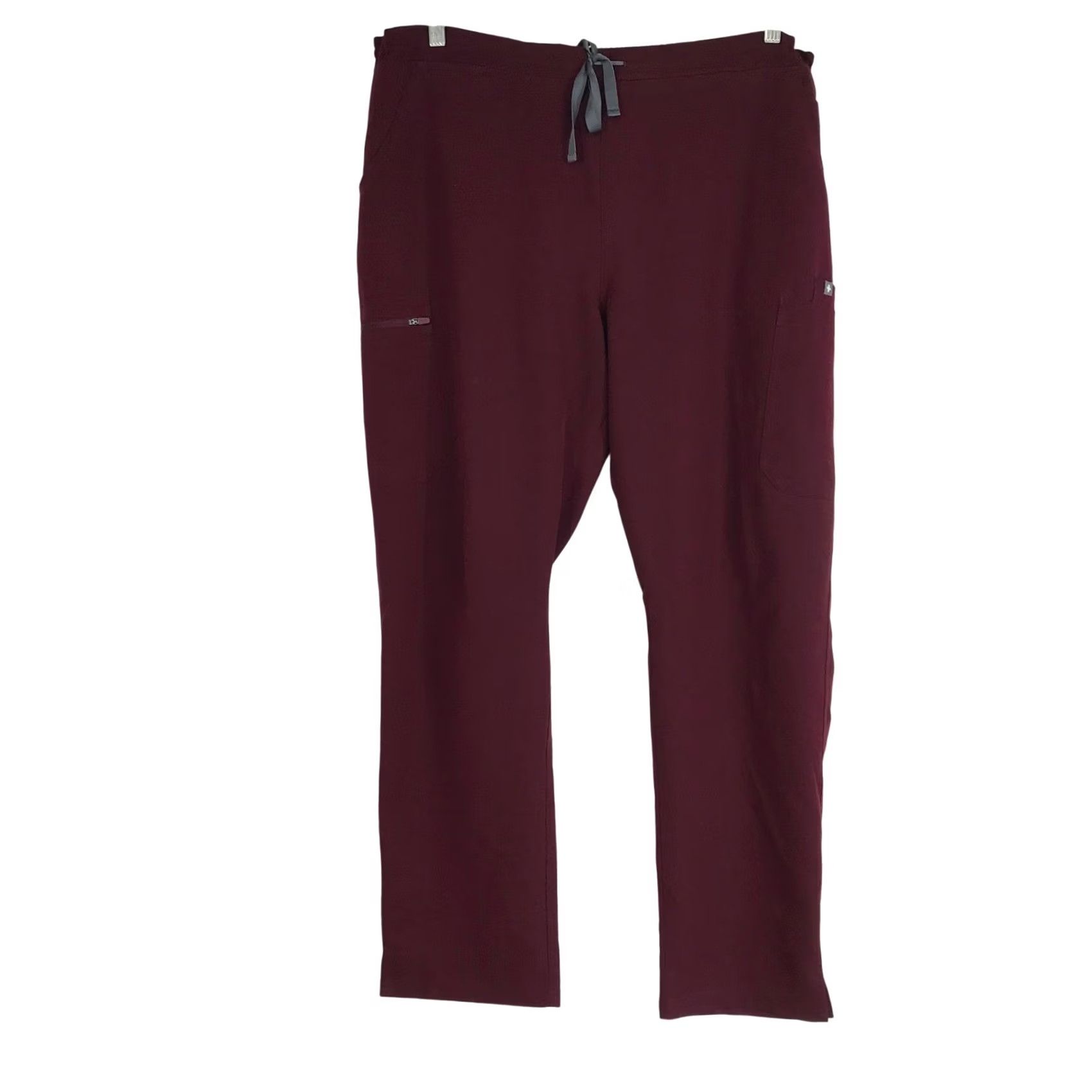 Vintage FIGS Technical Collection Scrub Pants Women's XL Burgundy Style TW2000R Size 40" / US 18 - 2 Thumbnail