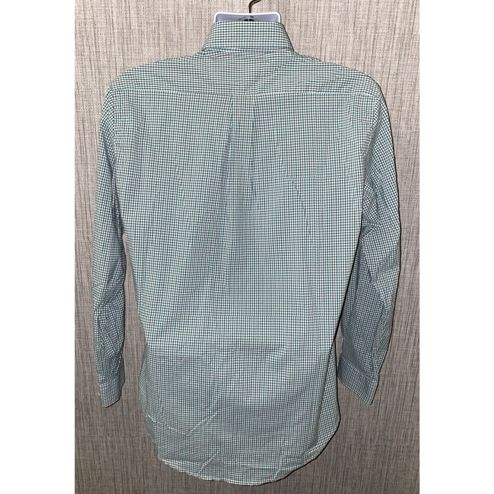 Footjoy FootJoy Mens Green Checkered Long Sleeve Nylon Shirt M Button-Up Collared Regular Size M Size US M / EU 48-50 / 2 - 5 Thumbnail