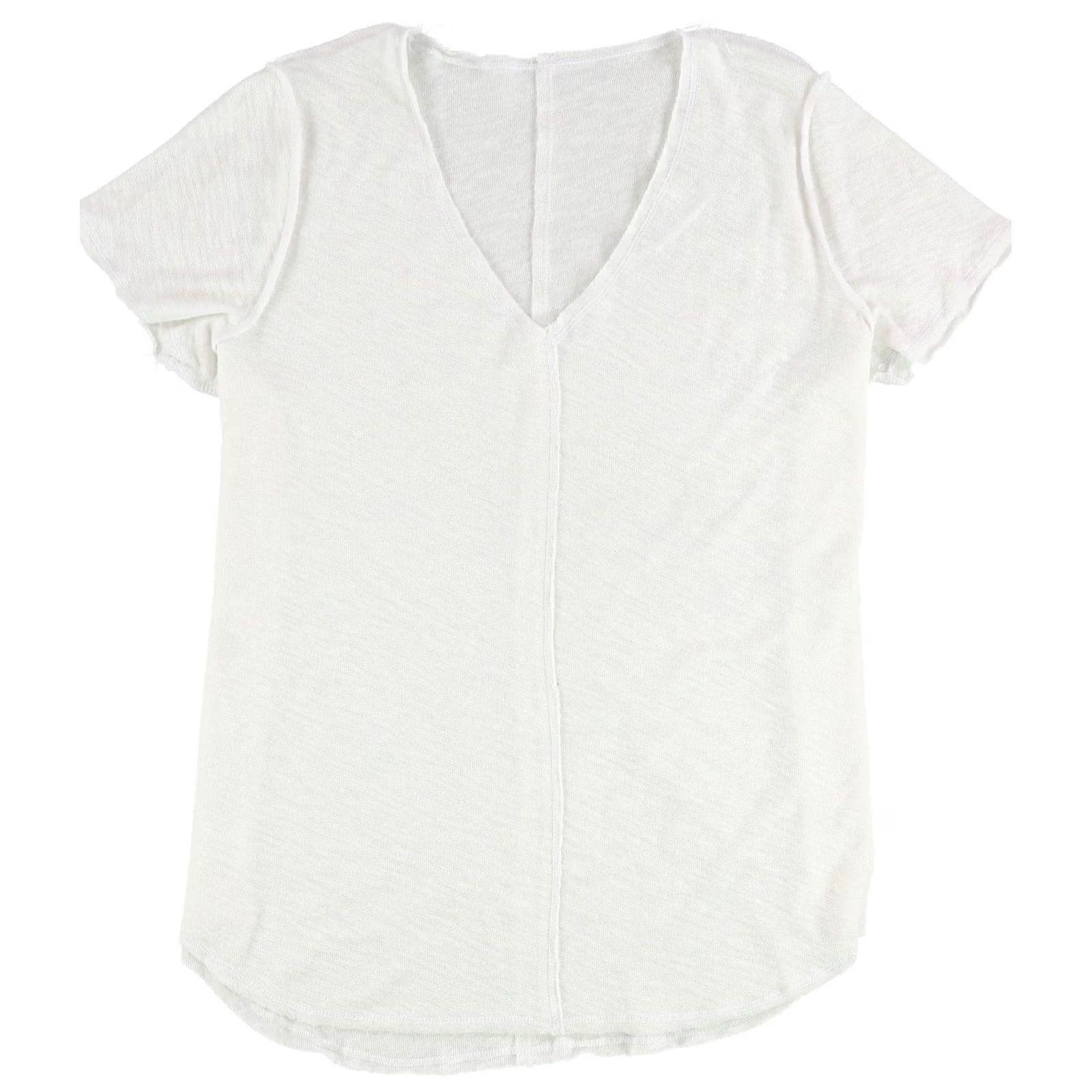 Vintage VINTAGE Tags Weekly Womens Solid Basic T-Shirt, white, L Size L / US 10 / IT 46 - 2 Thumbnail
