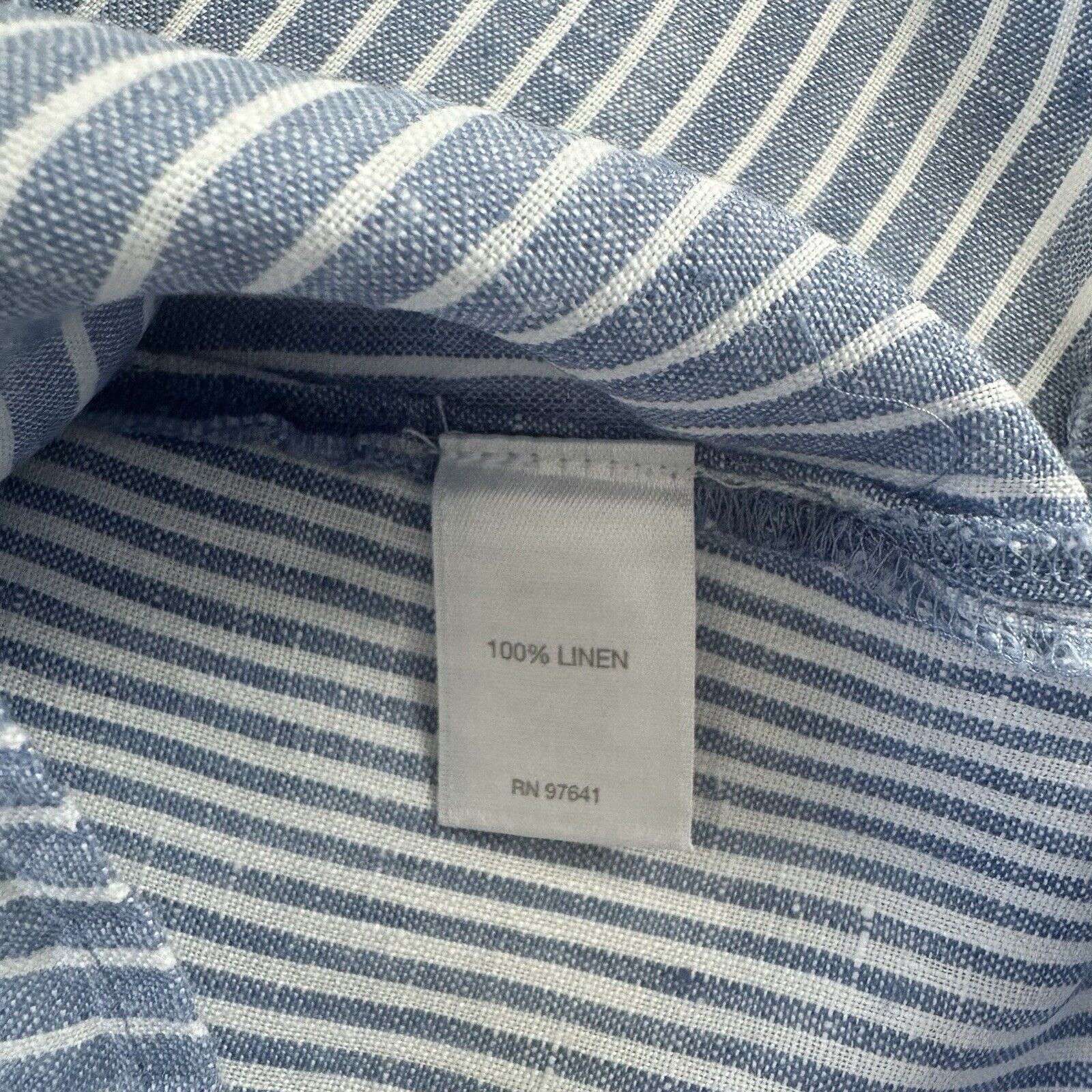 Other J.Jill Love Linen Blue Stripe Shirt Women Size XS 100% Linen Size XS / US 0-2 / IT 36-38 - 15 Thumbnail
