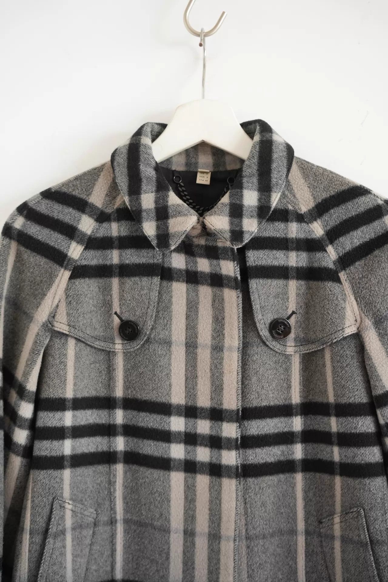 Burberry Burberry Ombre Check Wool Blend Trench Coat Sz 40 Size S / US 4 / IT 40 - 3 Thumbnail