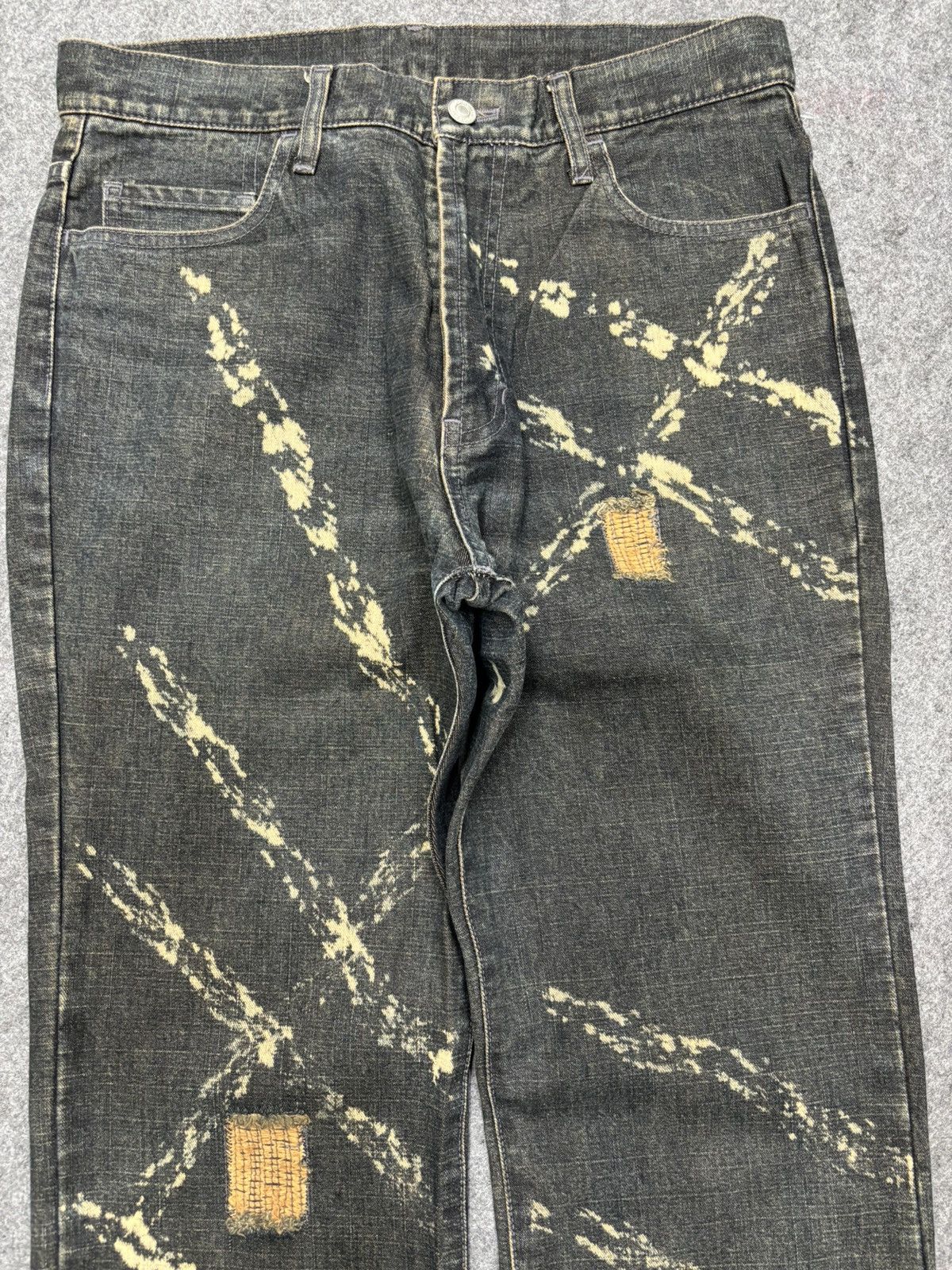 Designer 💥MODERM Samurai Slash MudWash Rusty Distressed Denim F675 Size US 32 / EU 48 - 8 Thumbnail