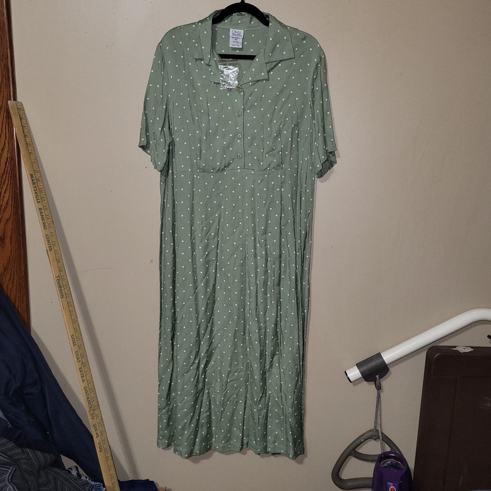& Other Stories Only Necessities Dress Green Square Poka Dot SZ 16W Size XXL / US 16-18 / IT 52-54 - 1 Thumbnail
