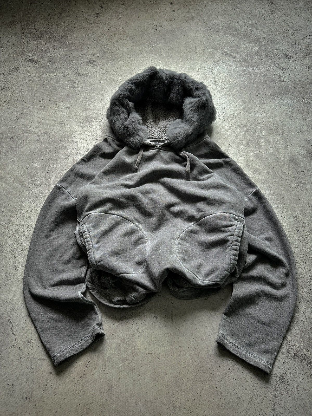 If Six Was Nine × Japanese Brand × Le Grande Bleu (L.G.B.) Vintage Fur Hood Washed Hoodie Ifsixwasnine Style Size US S / EU 44-46 / 1 - 1 Thumbnail