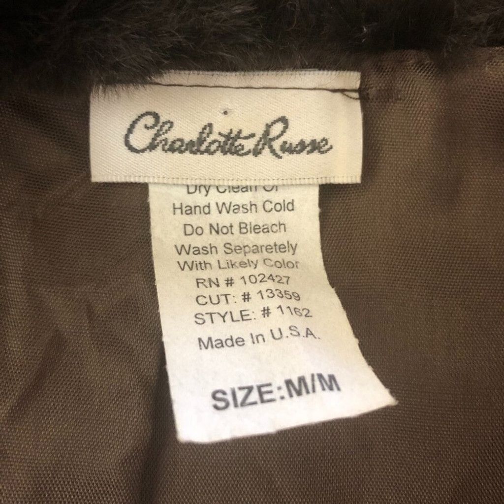 Vintage 90s Y2K Faux Fur vest brown Charlotte Russe Made In USA sz S Size L / US 10 / IT 46 - 8 Thumbnail