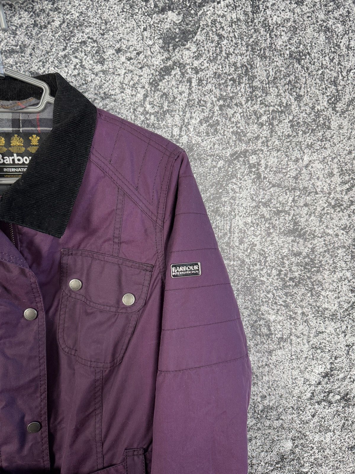 Barbour Women’s Barbour International Fireblade Belted Wax Jacket Size L / US 10 / IT 46 - 2 Thumbnail