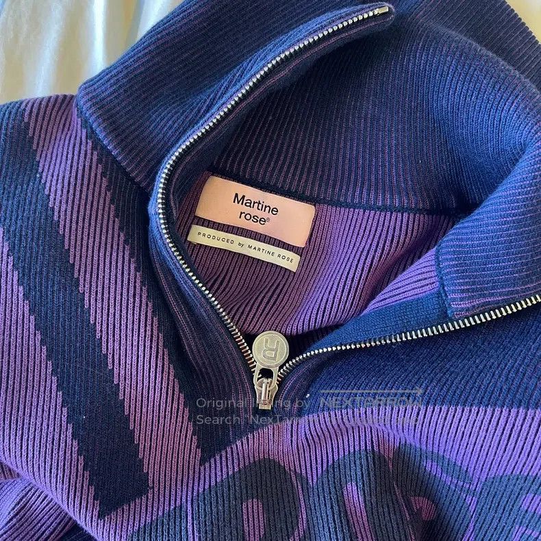 Martine Rose Martine Rose Purple colour-blocked sweatshirt Size US S / EU 44-46 / 1 - 2 Thumbnail