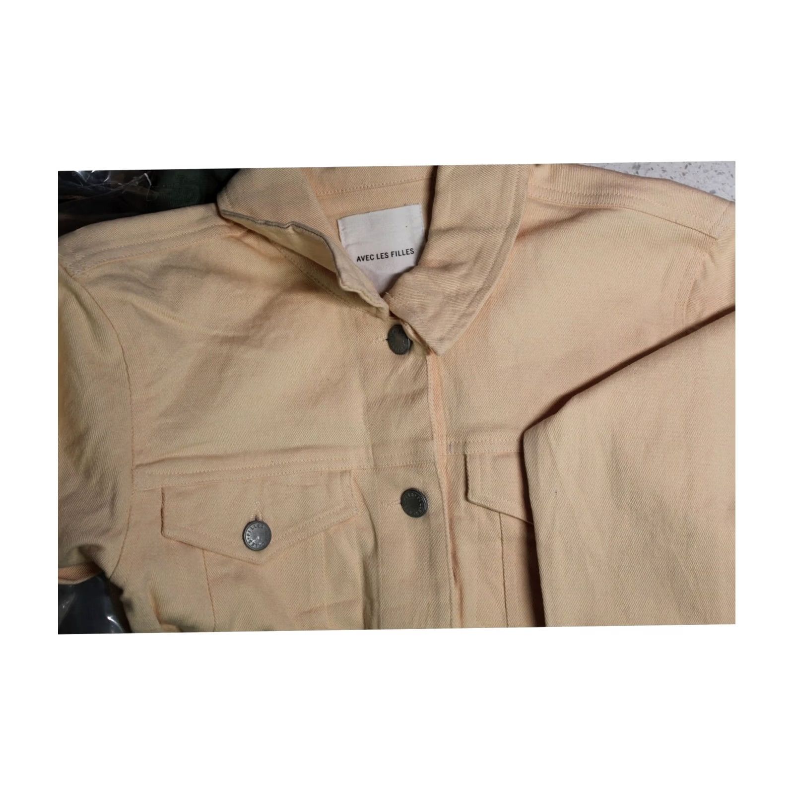 AVEC LES FILLES Avec Les Filles Womens Trucker Cropped Jacket ltbeige 2 Size XS / US 0-2 / IT 36-38 - 3 Thumbnail