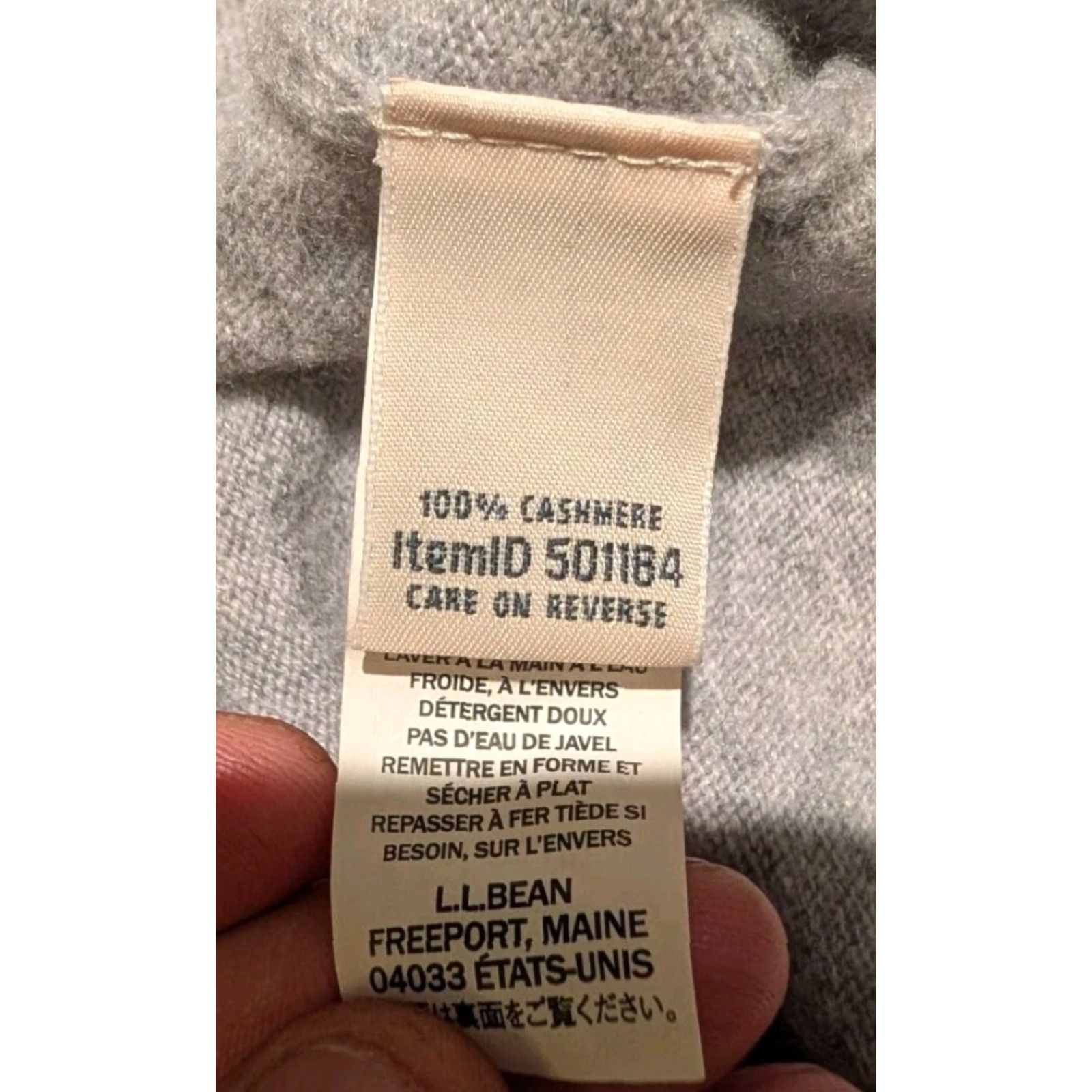 Vintage L.L. Bean Cashmere Pullover V-Neck Sweater Womens S Gray Preppy Long Sleeve Size S / US 4 / IT 40 - 4 Thumbnail