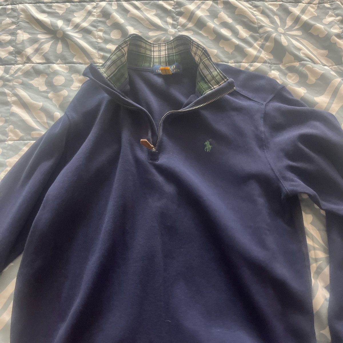 Polo Ralph Lauren × Ralph Lauren Navy Blue Polo Ralph Lauren Quarter Zip Size US L / EU 52-54 / 3 - 2 Thumbnail