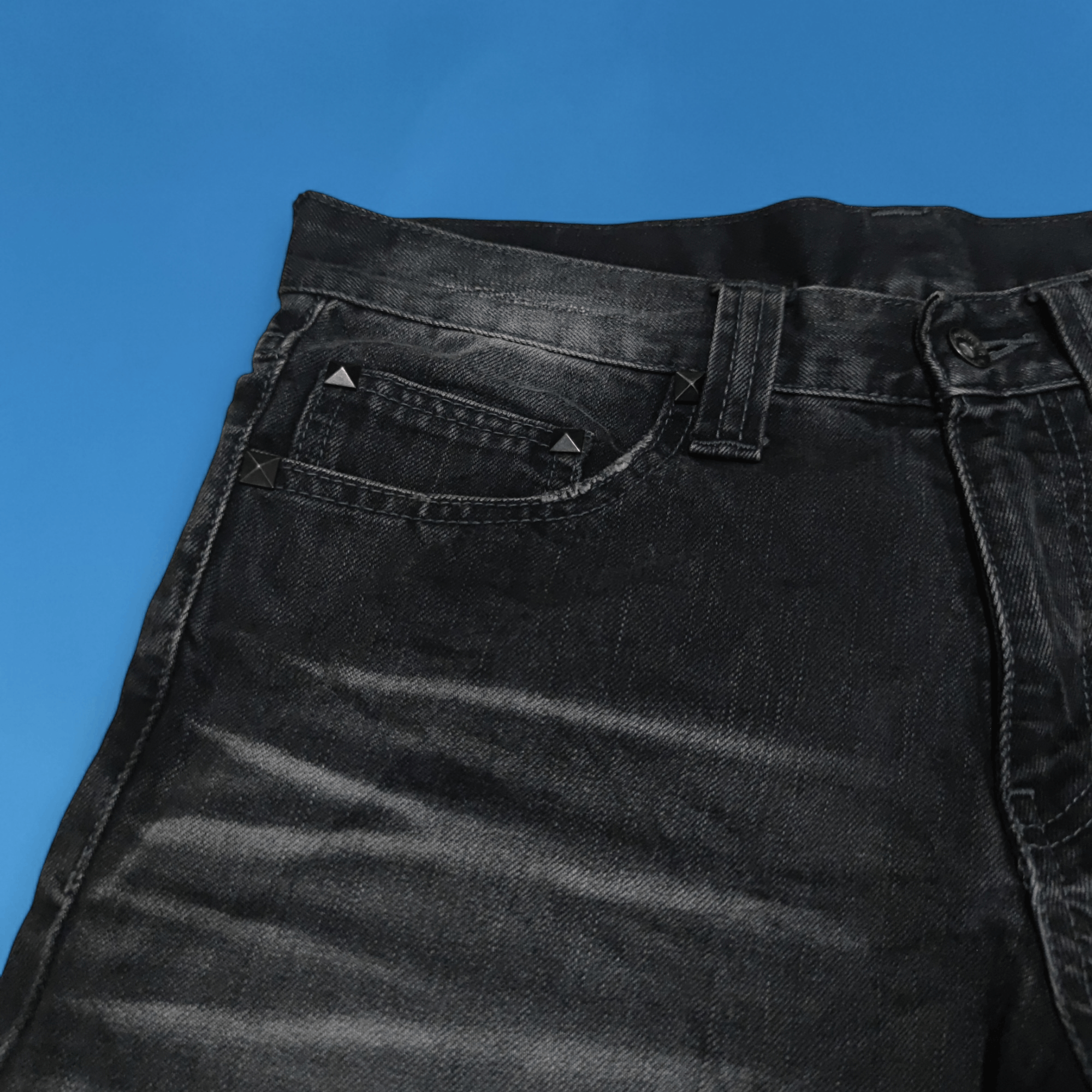 semanticdesign Semantic Design Studded Denim Short Pants Size US 31 - 4 Thumbnail