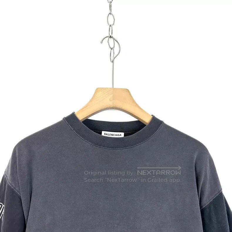 Balenciaga Balenciaga Grayish-black Inverted Band Destruction Printed Size US M / EU 48-50 / 2 - 4 Thumbnail