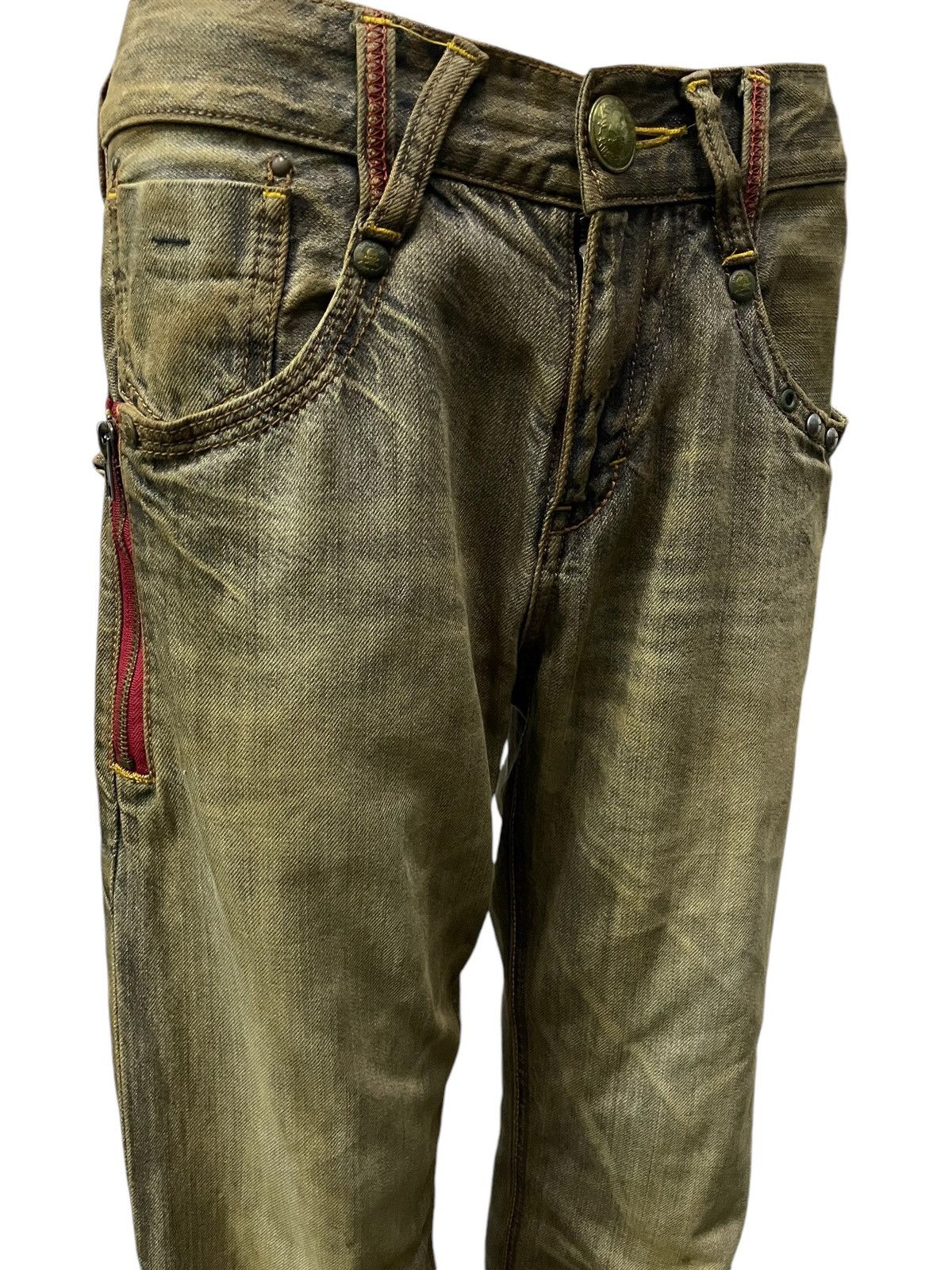 FUSAI × Hysteric Glamour Rush Hour Japan Muddy Wash Zipper Pocket Jeans Size US 29 - 5 Thumbnail