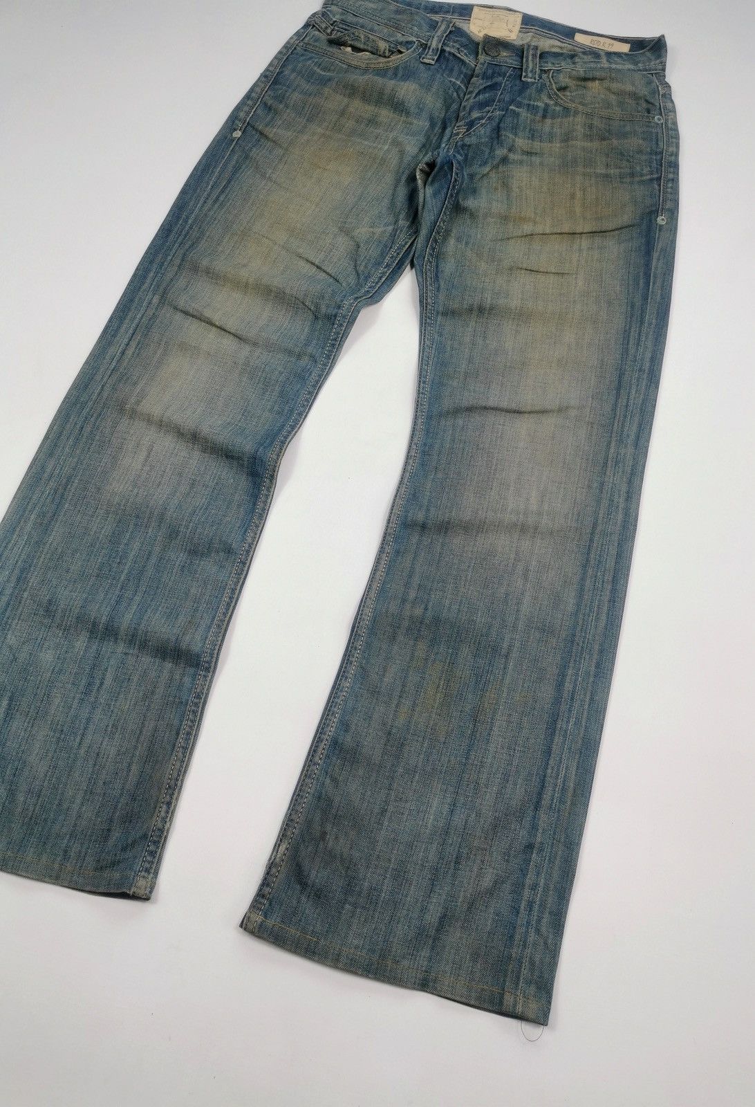 Vintage Bootcut Taverniti ROD R 19 Distressed Denim Jeans Size US 32 / EU 48 - 3 Thumbnail