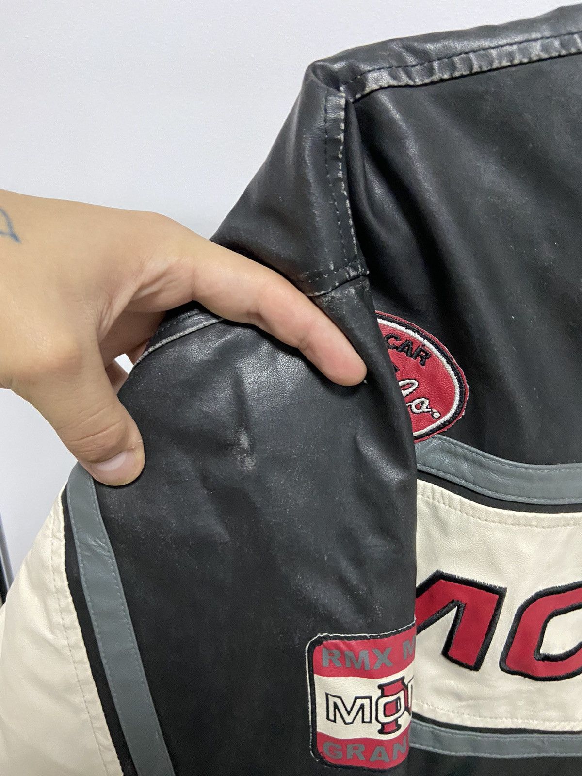 Vintage Monza Racing Leather Jacket Vintage Big Logo Moto Size US XL / EU 56 / 4 - 12 Thumbnail