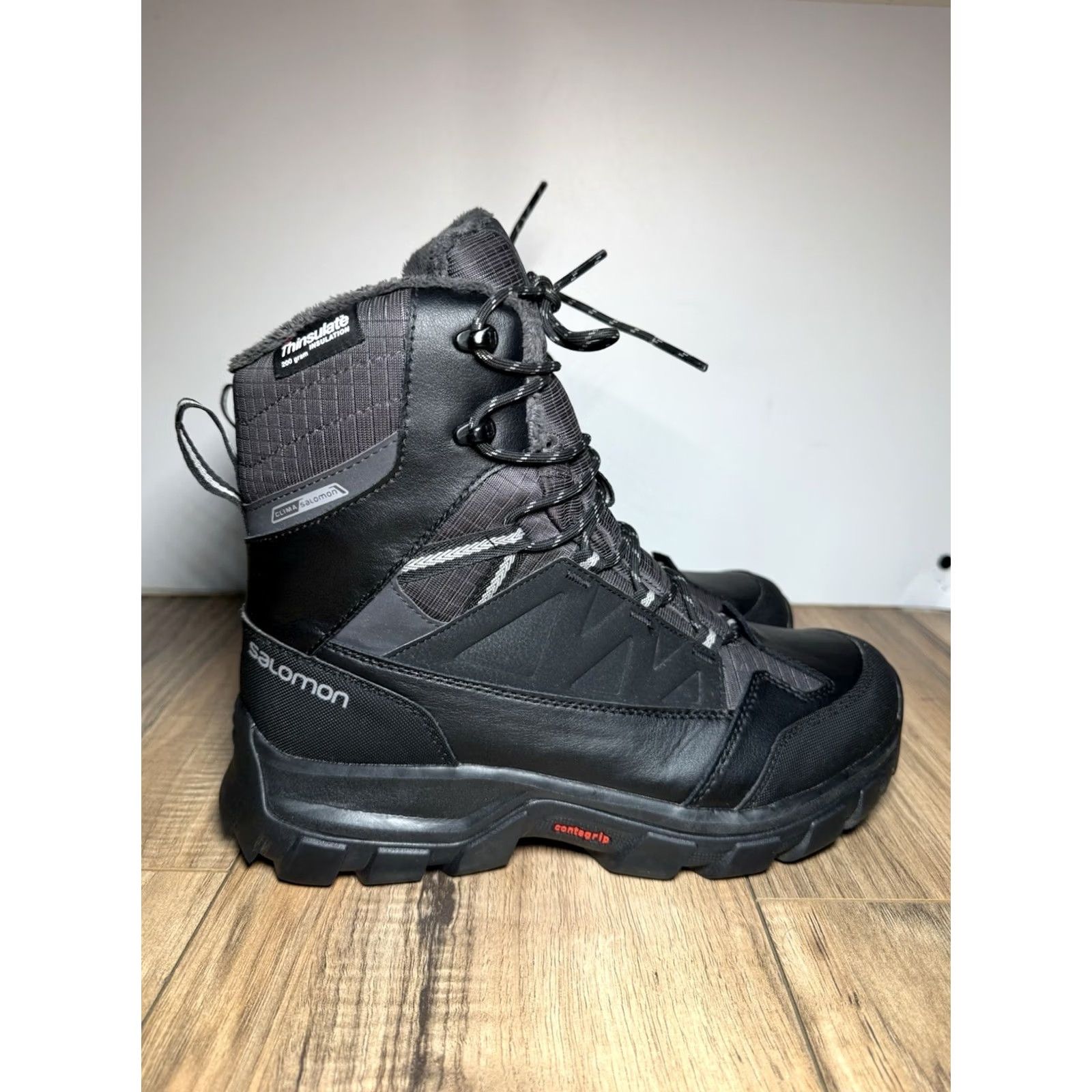 Salomon Salomon Boots Winter Waterproof Black Men's Size 8 Thinsulate Chalten TS CSWP Size US 8 / EU 41 - 4 Thumbnail