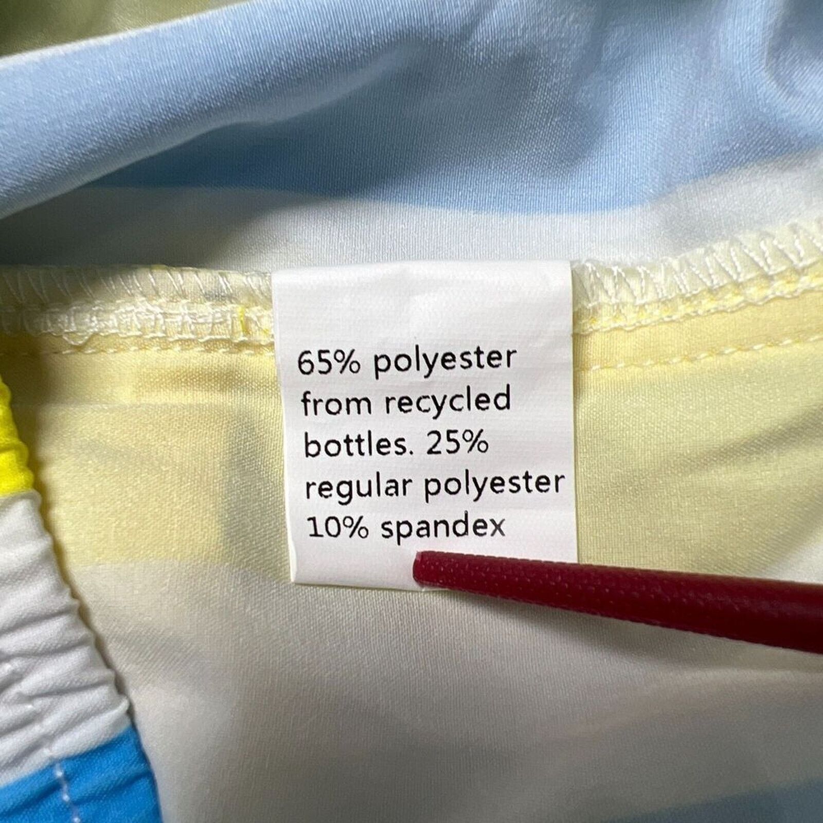 Other Junk In Your Trunks Swim Shorts Yellow Blue Stripe Size M Size US 33 - 7 Thumbnail