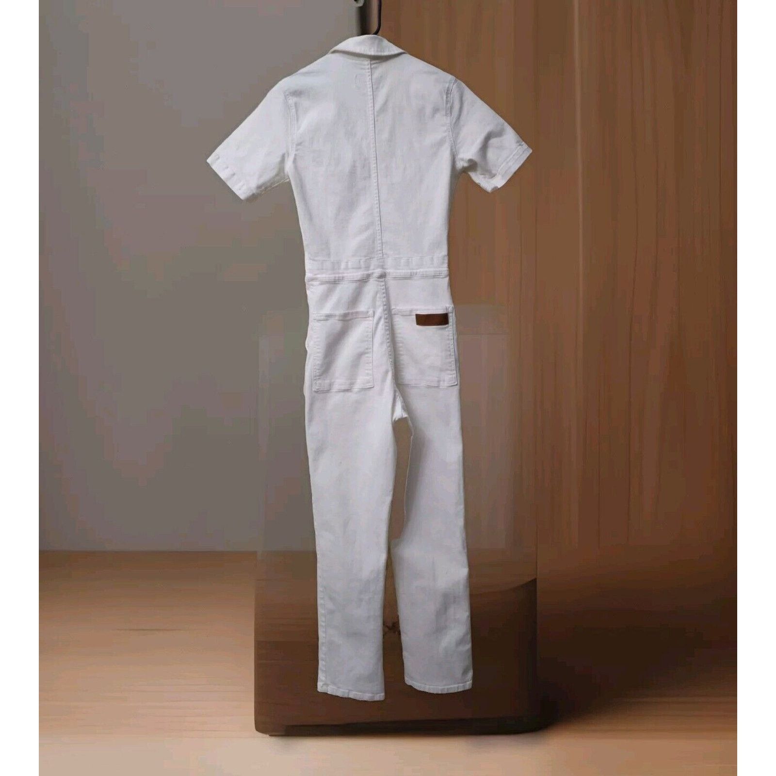 Other Rivet Utility Front Zip Worker White Jumpsuit $485 Size XS Size 26" / US 2 / IT 38 - 4 Thumbnail