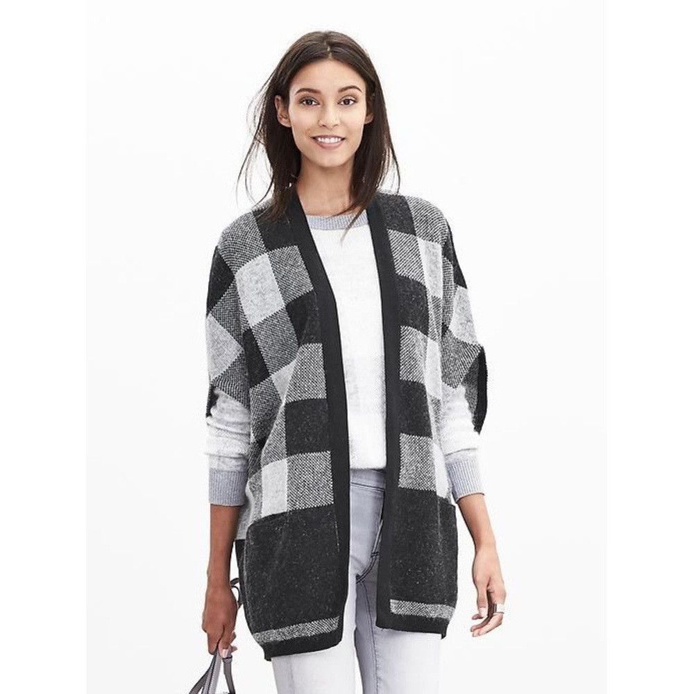 Banana Republic New Banana Republic Plaid Buffalo Sweater Cape Size XS/S Size S / US 4 / IT 40 - 2 Thumbnail