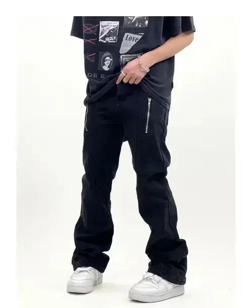 Designer × Japanese Brand × Vintage flared utility zipper hiphop pants Size US 30 / EU 46 - 1 Thumbnail