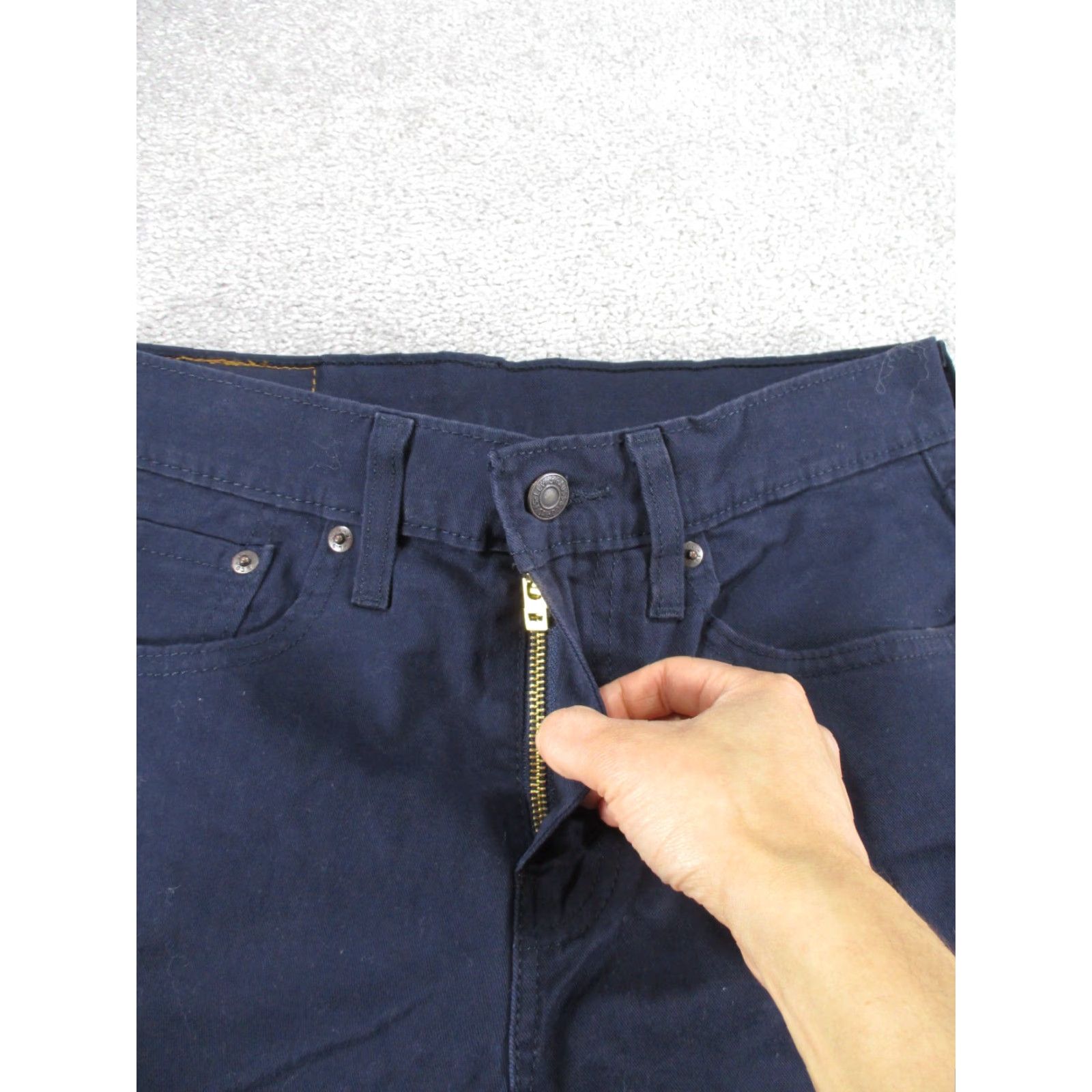 Levi's Levis 502 Pants Mens 28 Navy Blue Taper Fit 28x31 | Jeans | Regular | Blue | 28x31 | Mens Size US 28 / EU 44 - 3 Thumbnail