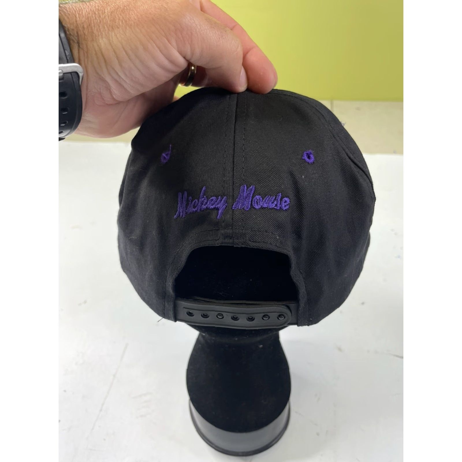 Mickey Unlimited VINTAGE Mickey Unlimited Mickey Mouse Snapback Hat Cap Black Purple Men One Size Black Purple Snapback Disney Streetwear Cap Mens Size ONE SIZE - 2 Thumbnail