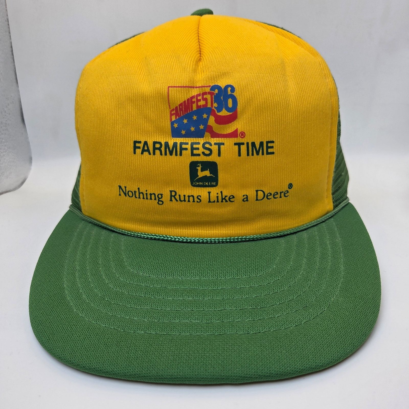 John Deere John Deere Farmfest 1986 Vintage Trucker Hat Size ONE SIZE - 1 Thumbnail