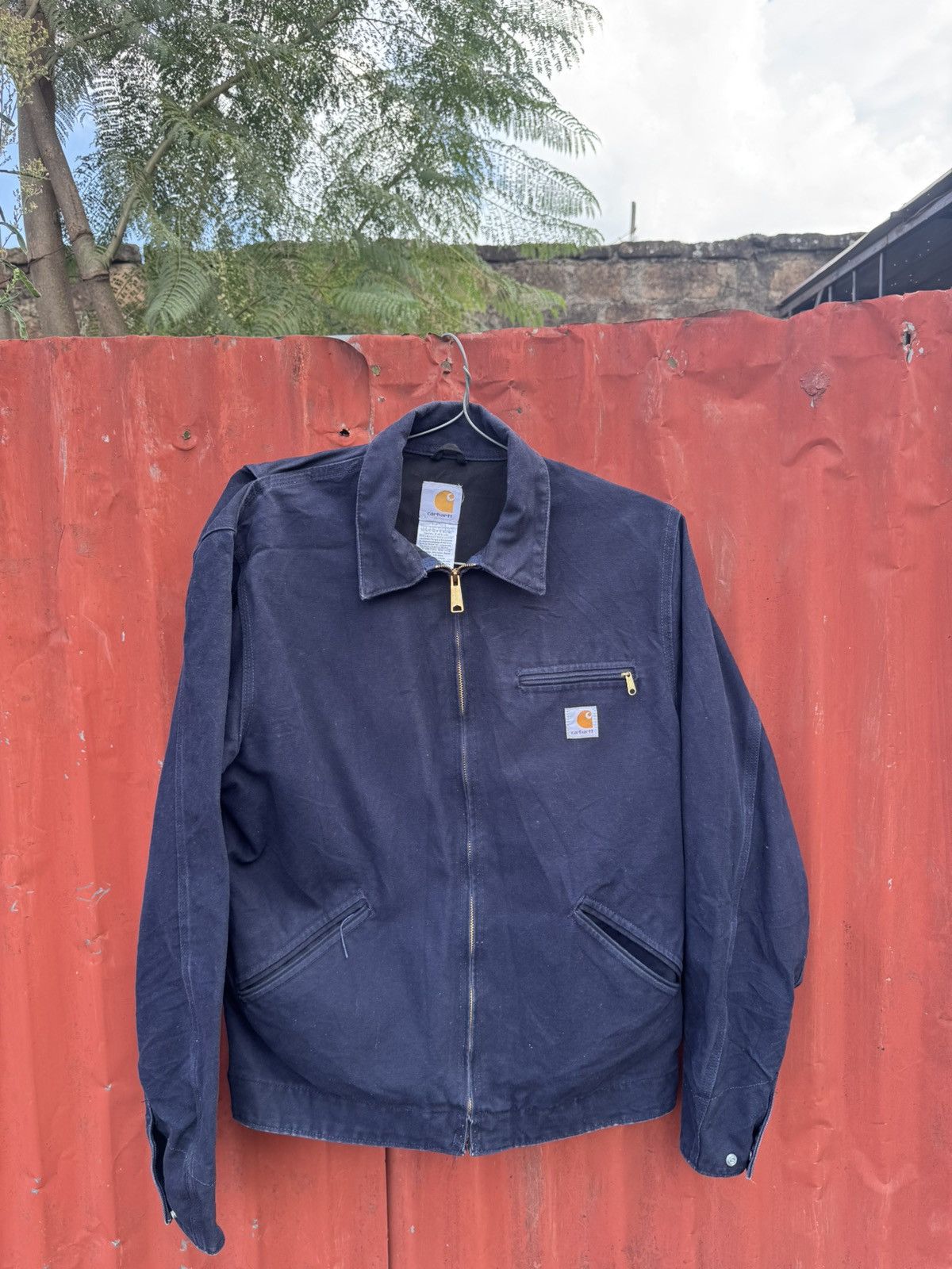 Carhartt Vintage Carhartt detroit blue unlined EJ196MDT Medium Jacket Size US M / EU 48-50 / 2 - 4 Thumbnail