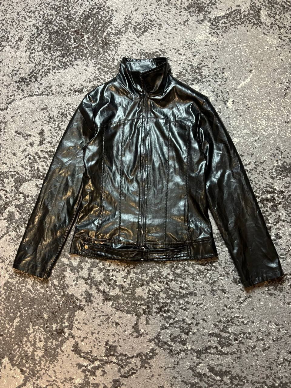 If Six Was Nine × Japanese Brand × Vintage Vintage Y2K Japan Lateks Leather Style Opium Owens Style Jac Size US S / EU 44-46 / 1 - 1 Thumbnail