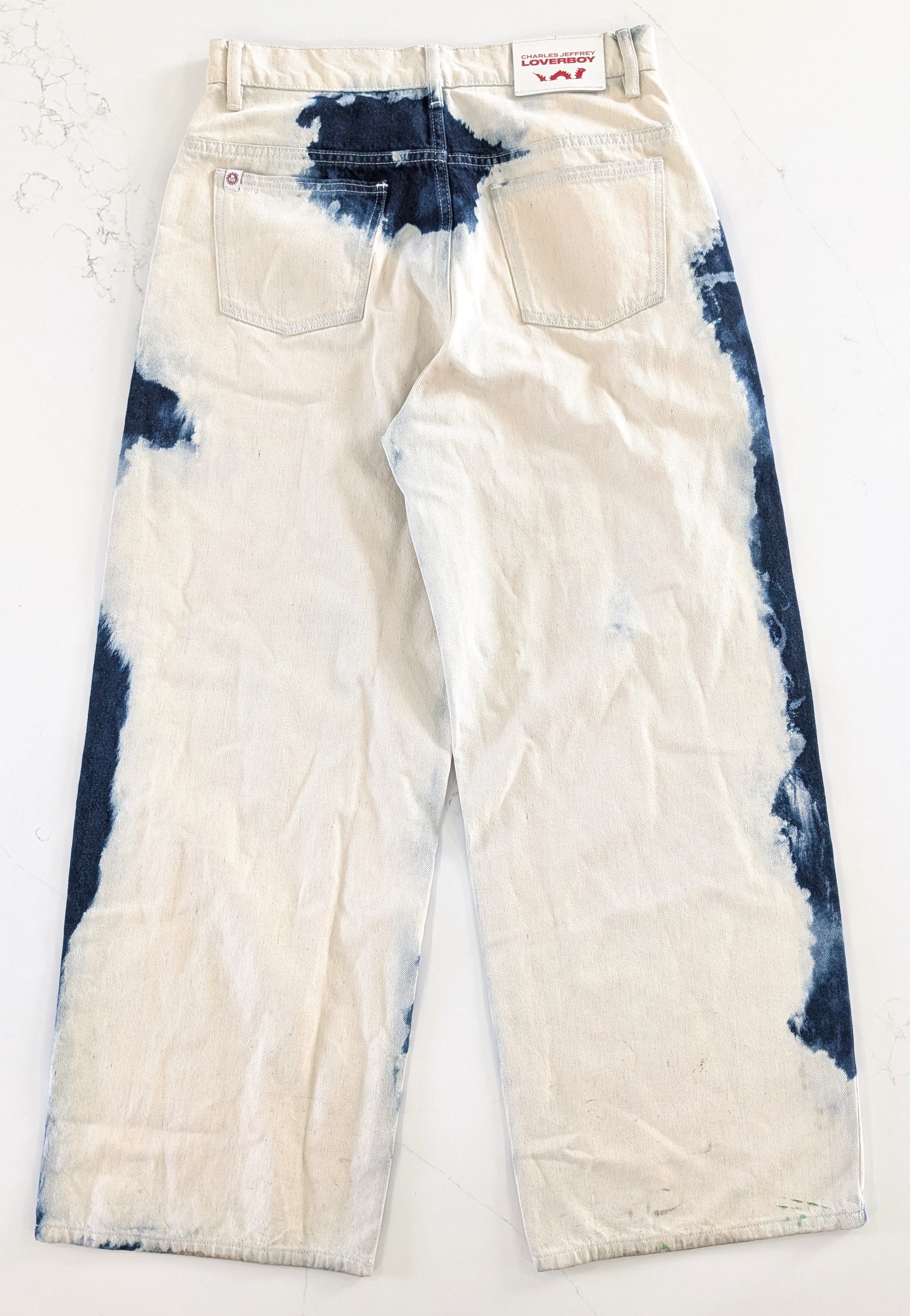 Charles Jeffrey LOVERBOY Charles Jeffrey LOVERBOY Bleached Wide Leg Jeans Size 30 Size US 30 / EU 46 - 2 Thumbnail
