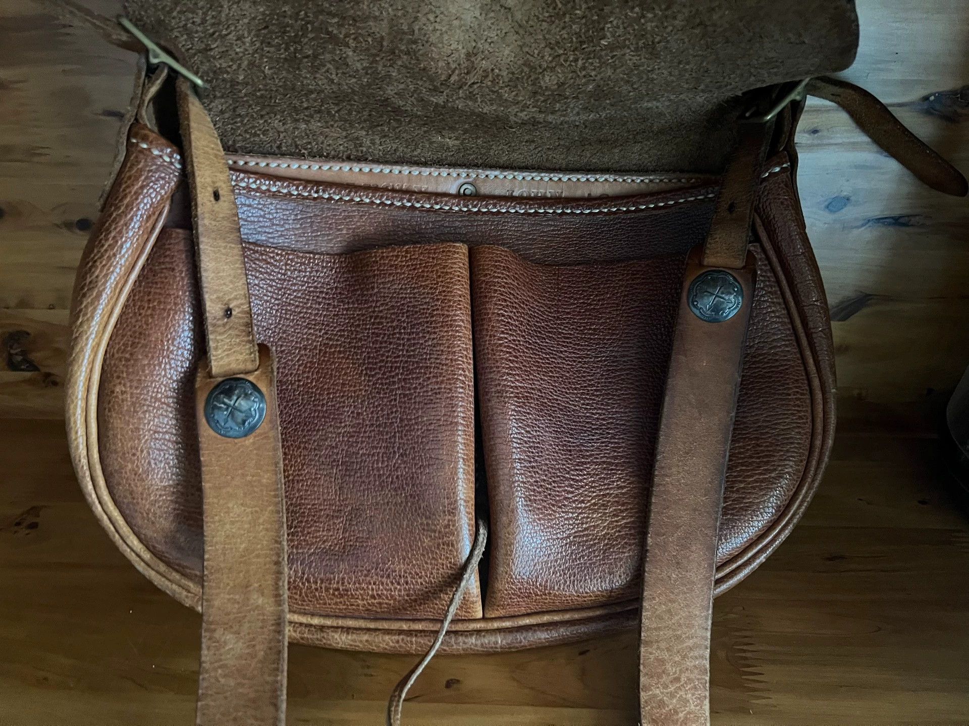 Other Lucky John Buffalo Leather Silver Buckle Crossbody/Shoulder Bag M Size ONE SIZE - 9 Thumbnail